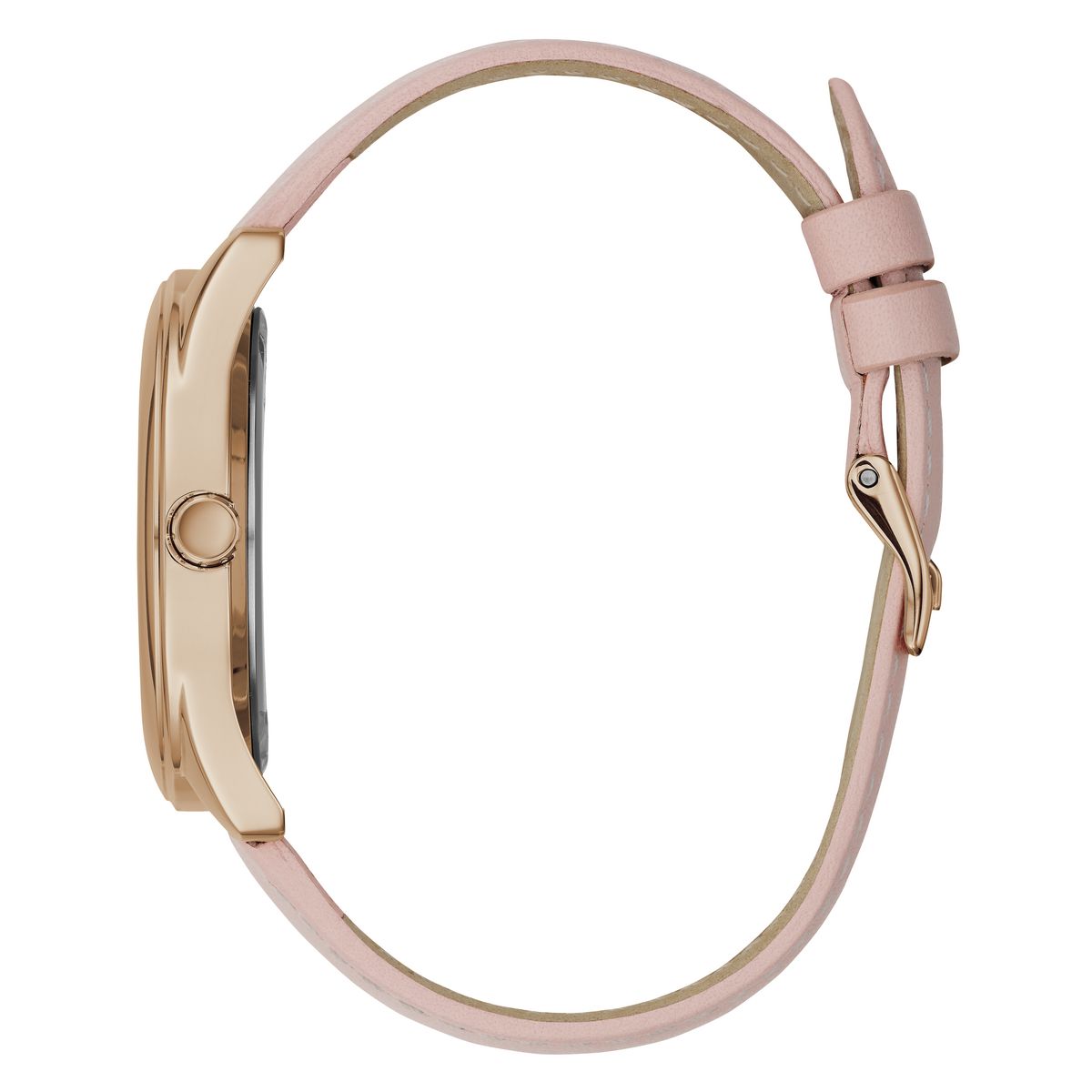 Guess Leather White Round Dial Quartz Analog Women Watch