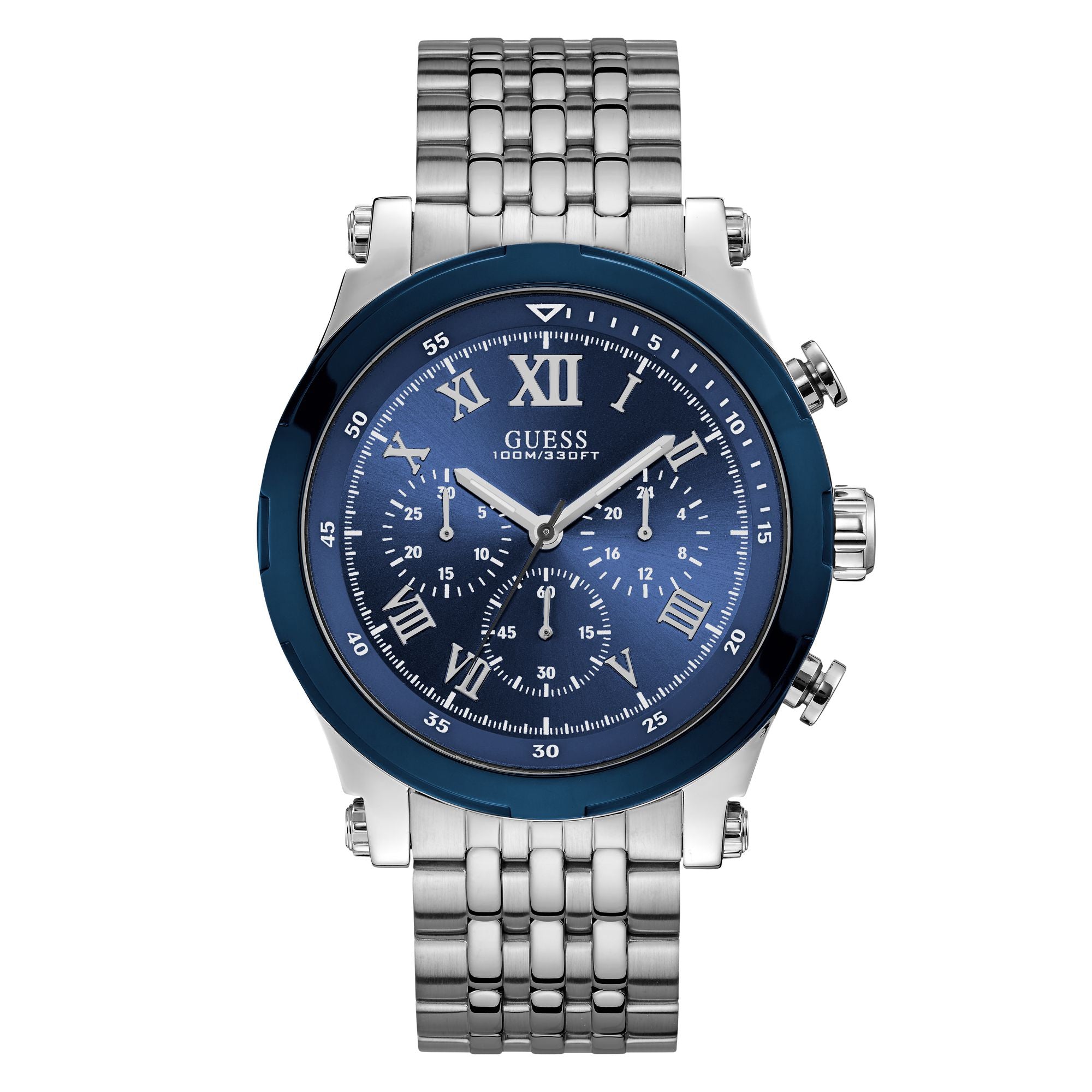 Guess Anchor Blue Round Dial Quartz Analog Men Watch Watch Guess
