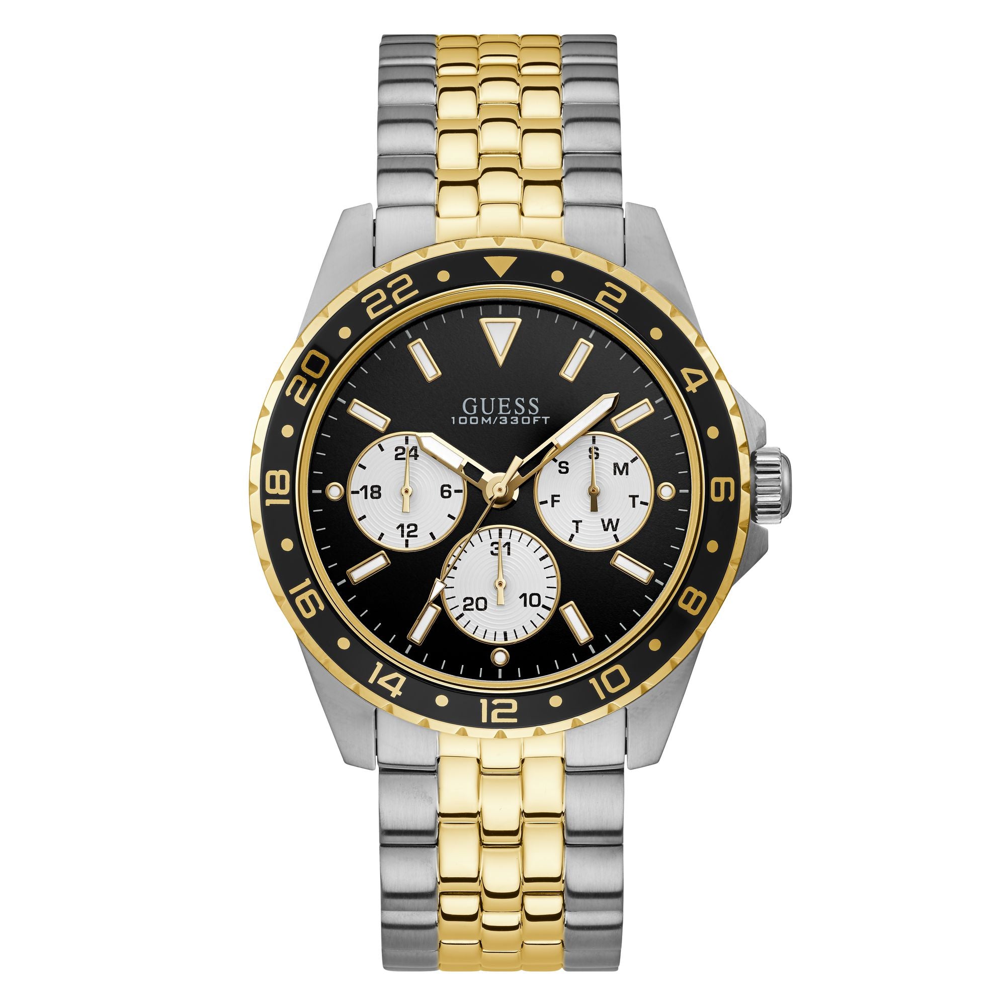 GUESS Men Black Round Dial Analogue Watch - U1107G6M