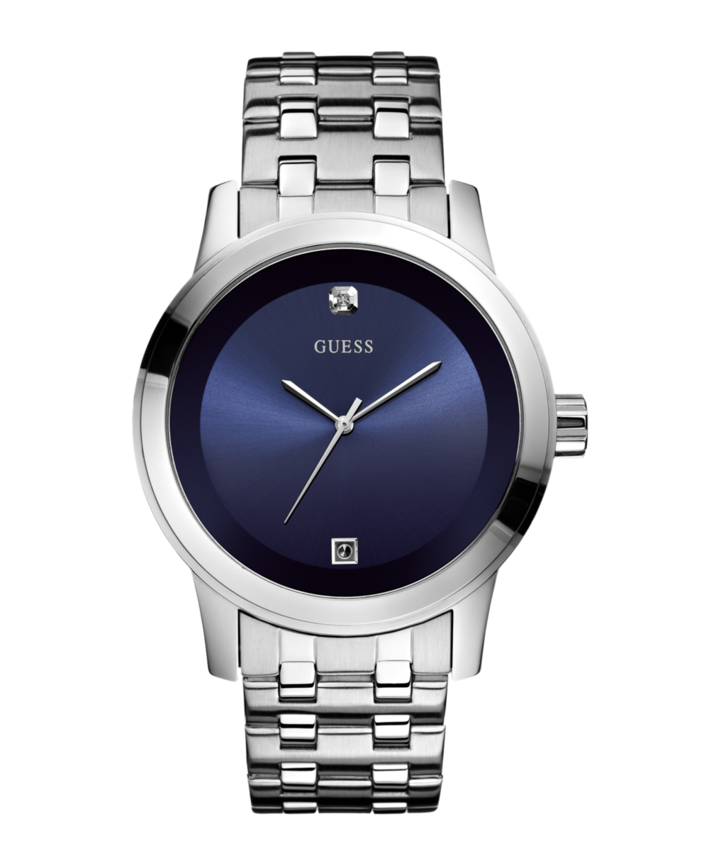Guess Round 44mm Blue Dial Analog Men Watch - U11576G2M Watch Guess