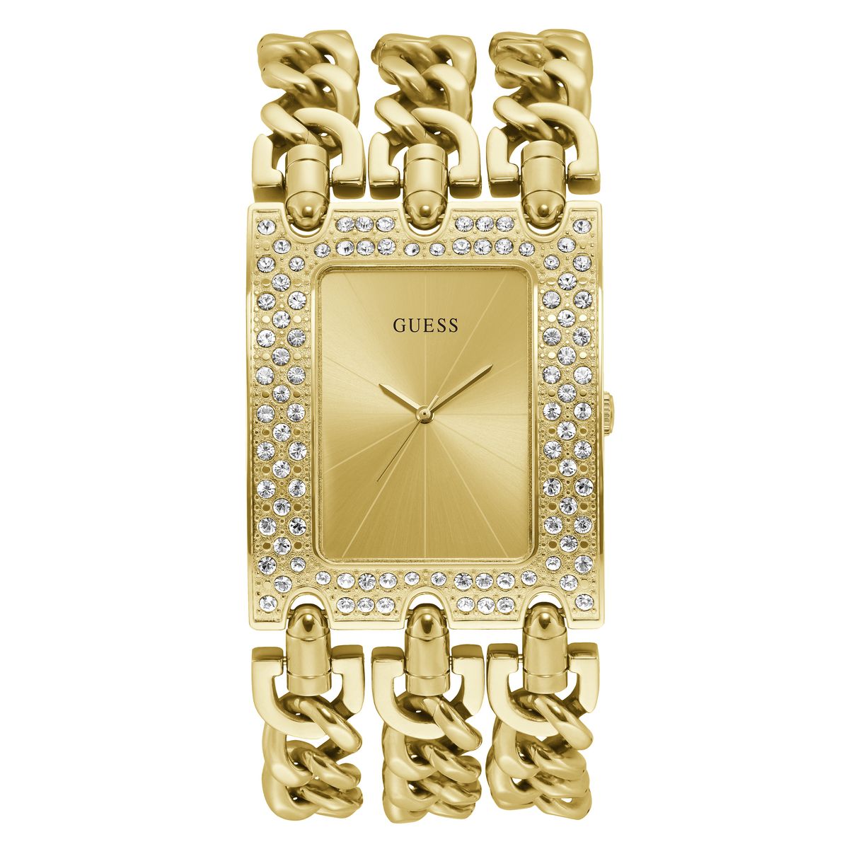 Guess Gold Rectangle Dial Quartz Analog Women Watch U1275L2M