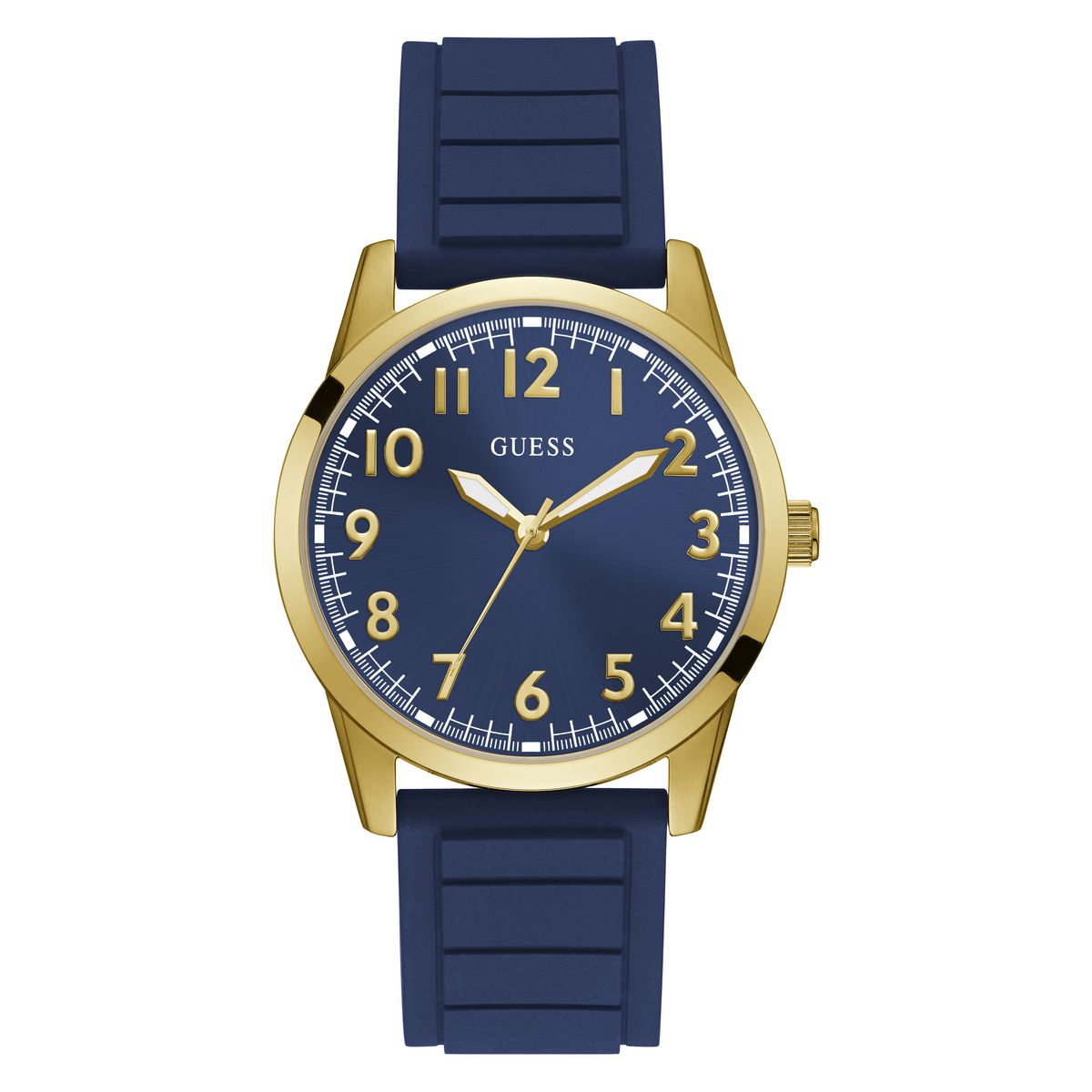 Guess Blue Round Dial Quartz Analog Men Watch Watch Guess