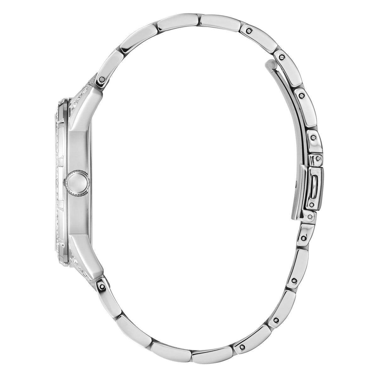 Guess Round 40mm Silver Dial Analog Women Watch - U1337L1M Watch Guess