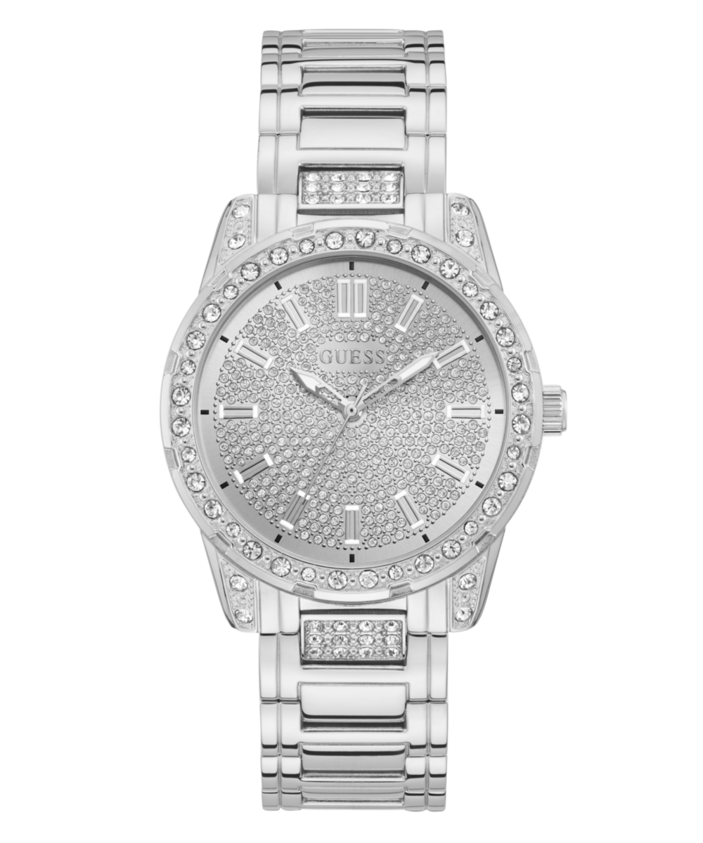 Guess Round 40mm Silver Dial Analog Women Watch - U1337L1M