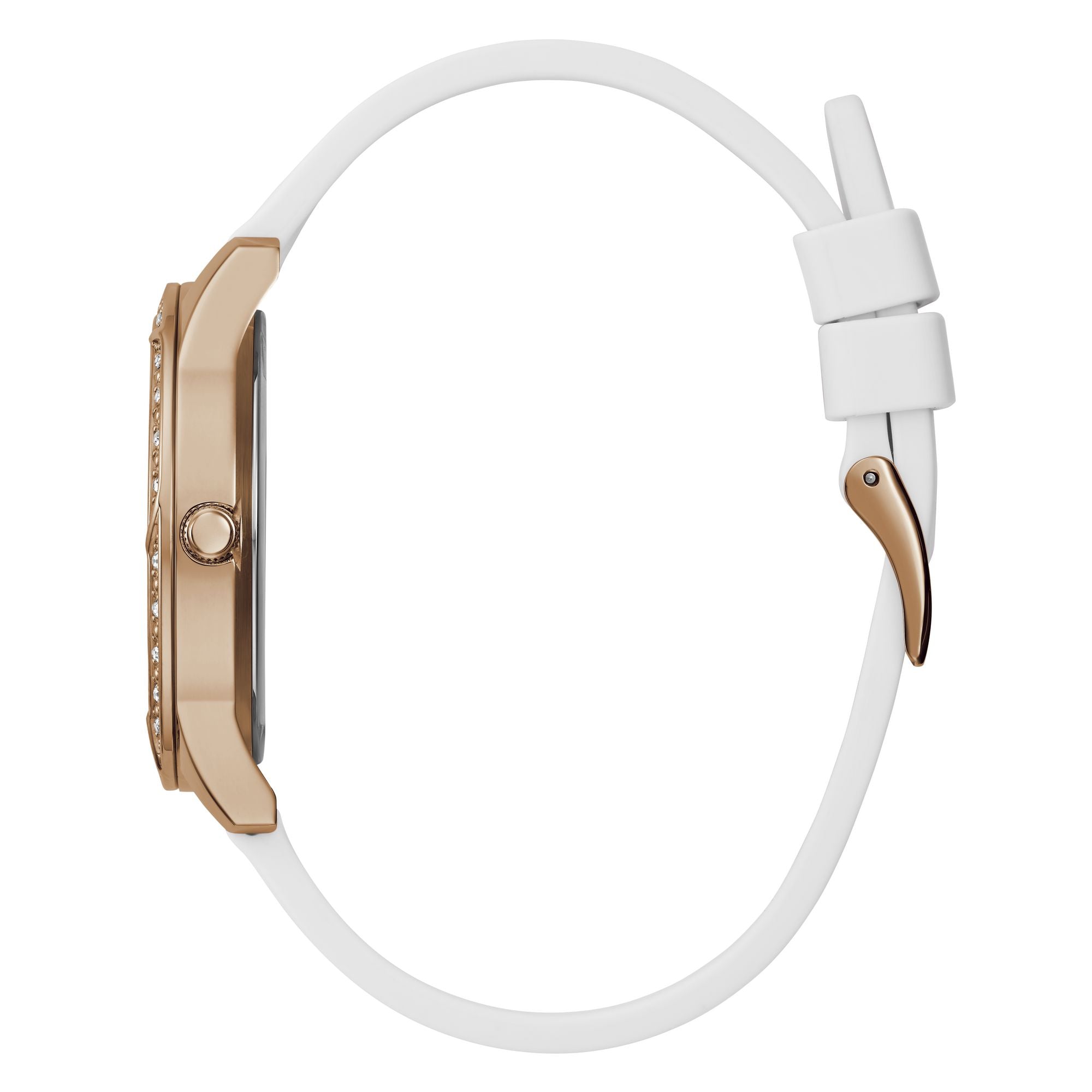 Guess G Spark White Round Dial Quartz Analog Women Watch