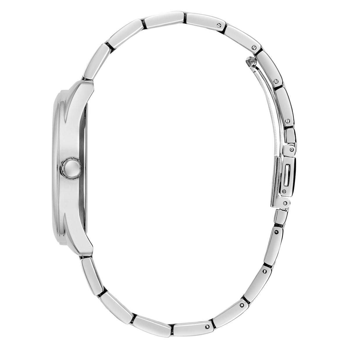 Guess Round 40mm Silver Dial Analog Women Watch - U1358L1M