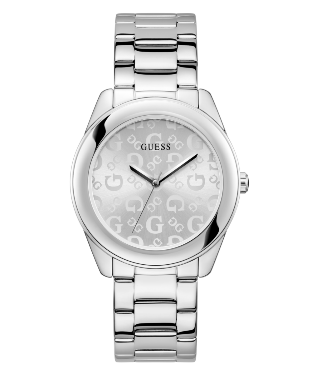 Guess Round 40mm Silver Dial Analog Women Watch - U1358L1M