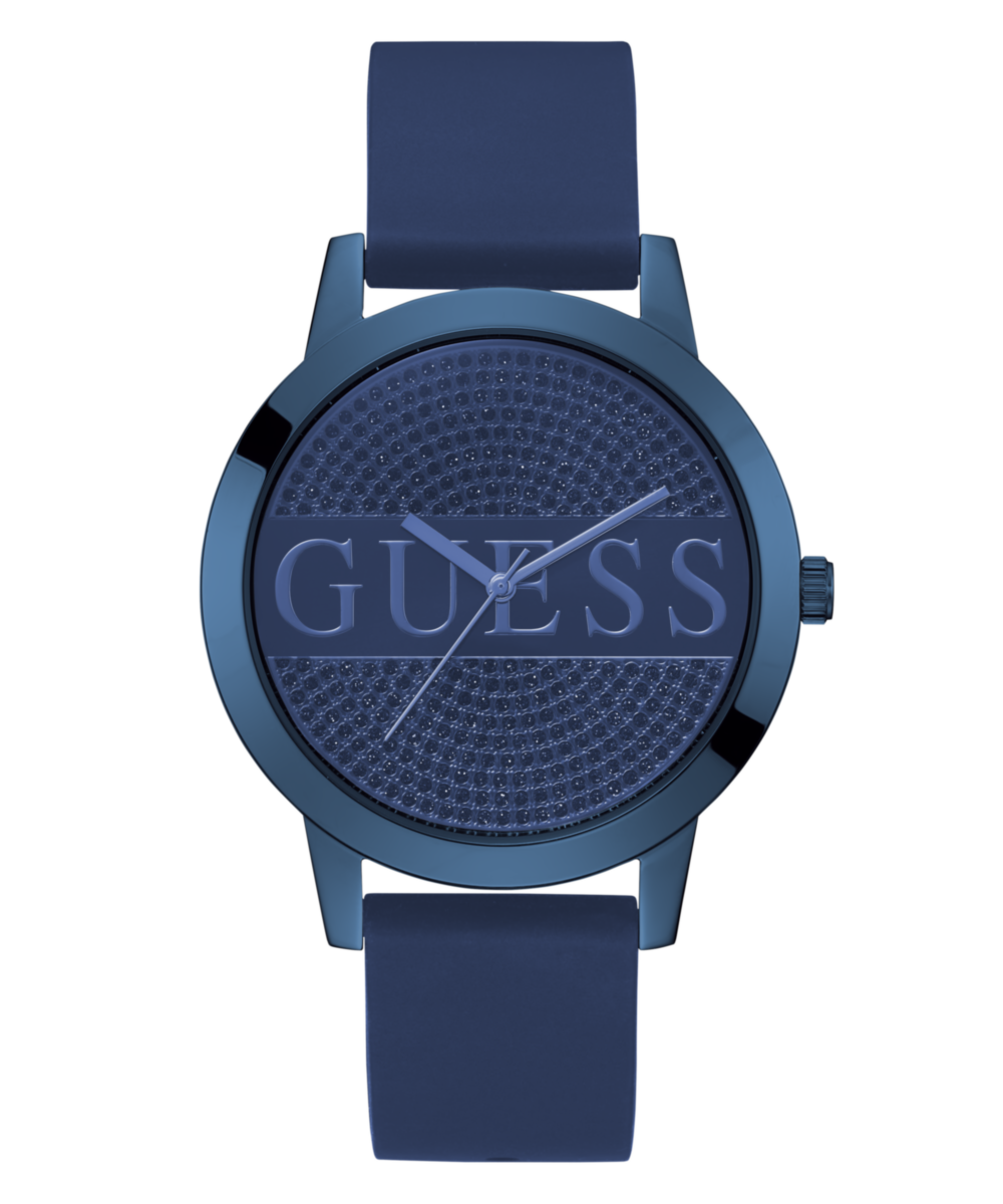 Guess Standout Blue Round Dial Quartz Analog Men Watch Watch Guess