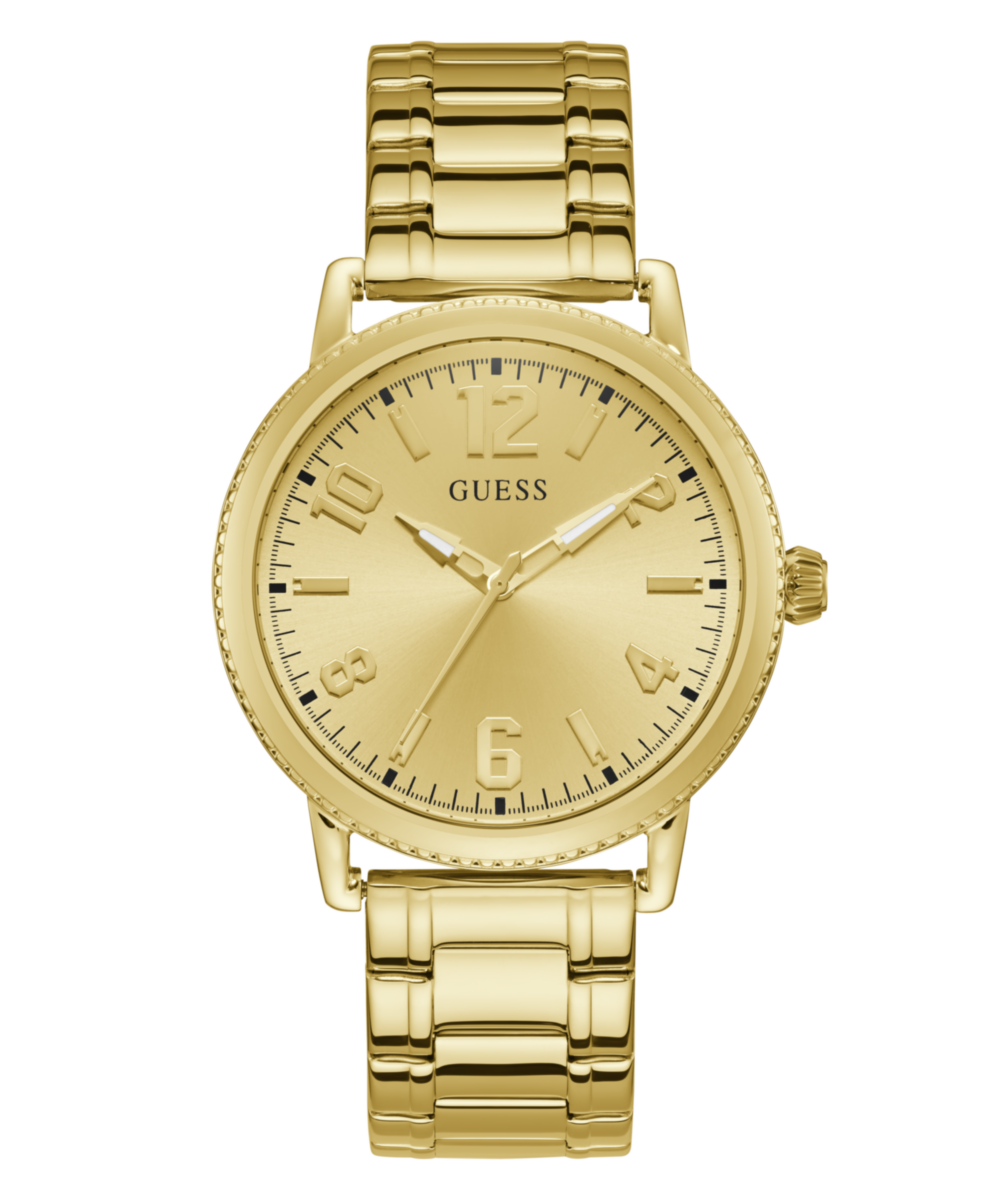 Guess Standard Champagne Round Dial Quartz Analog Men Watch