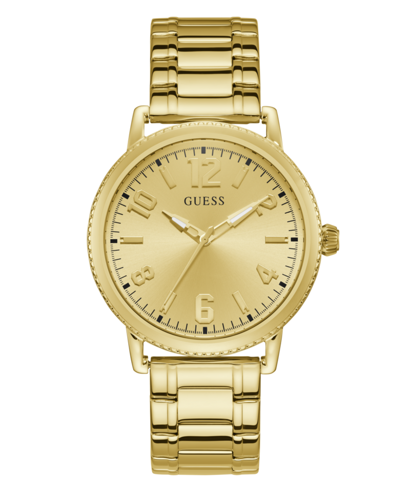 Guess Standard Champagne Round Dial Quartz Analog Men Watch Watch Guess