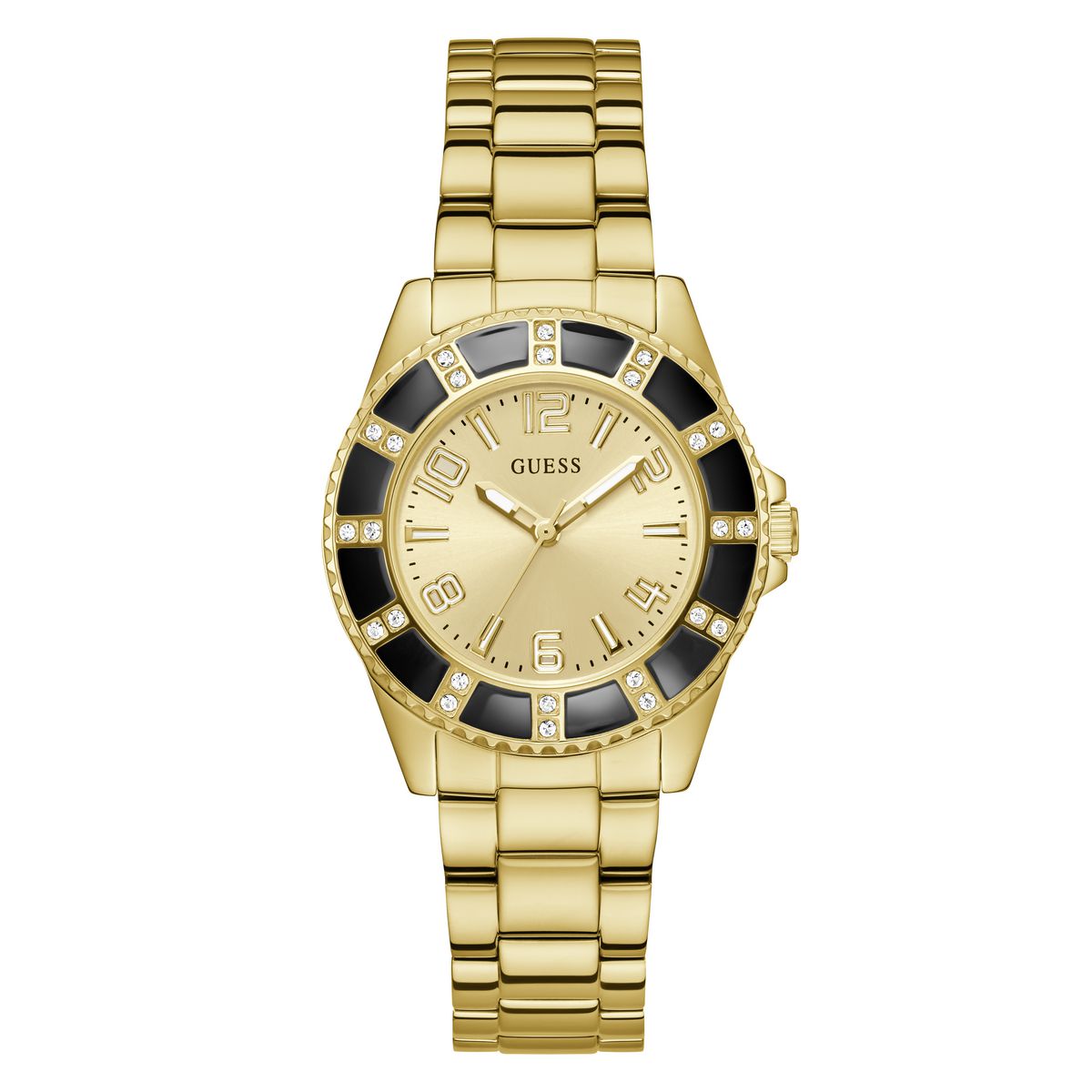 Guess Champagne Round Dial Quartz Analog Women Watch