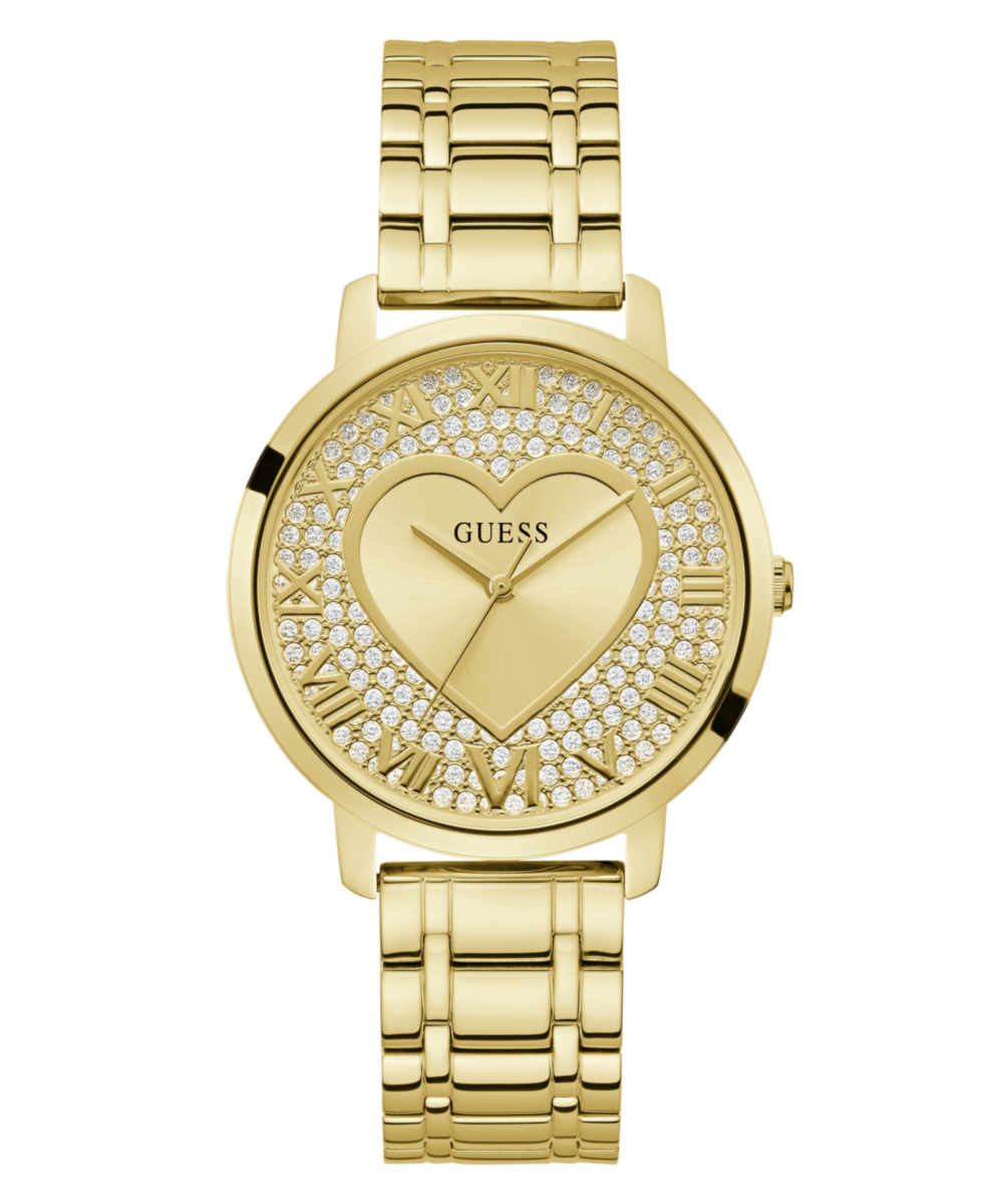 Guess Lover Champagne Round Dial Quartz Analog Women Watch