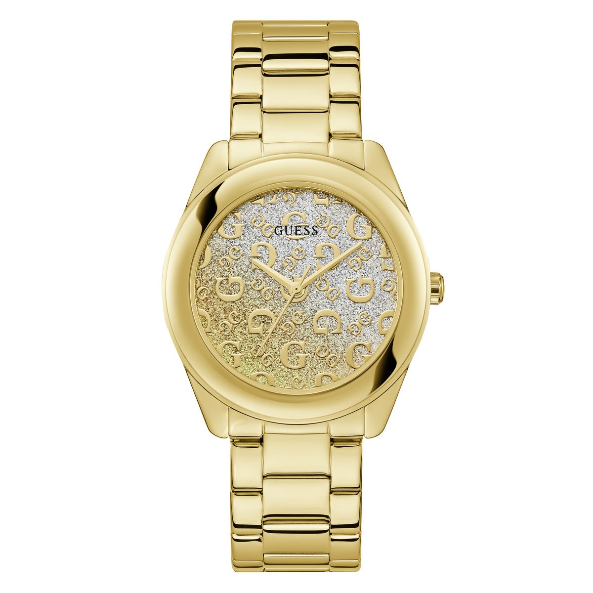 Guess G Mix Gold Round Dial Quartz Analog Women Watch U1402L2M