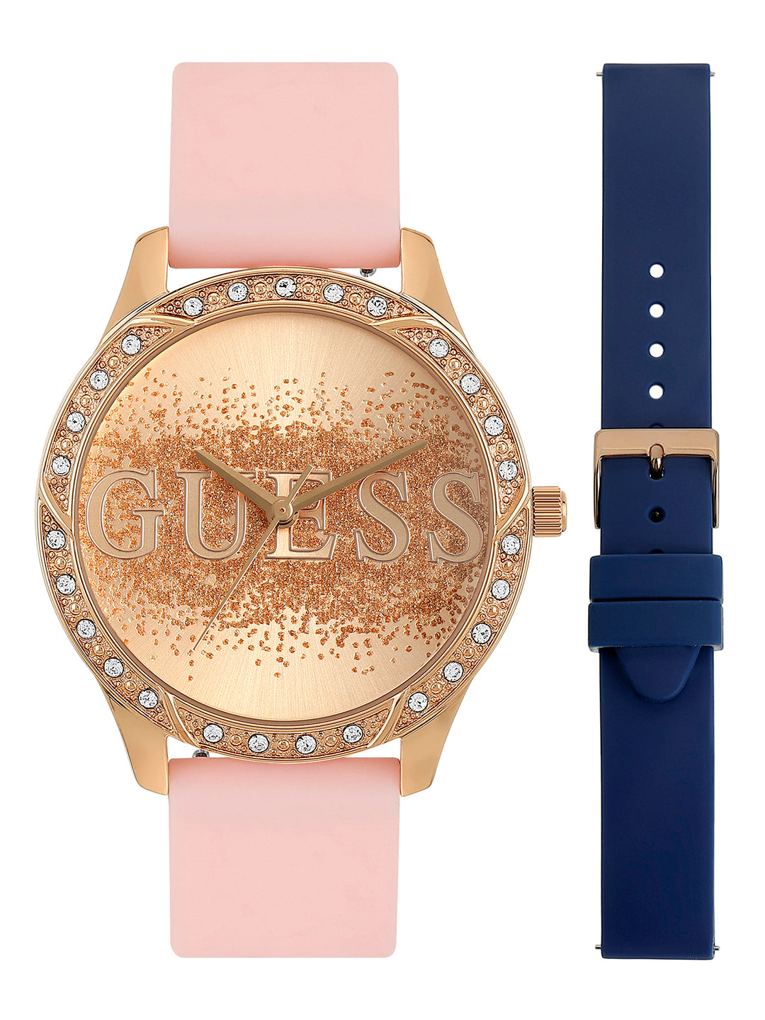 Guess G Spark Rose Gold Round Dial Quartz Analog Women Watch Watch Guess