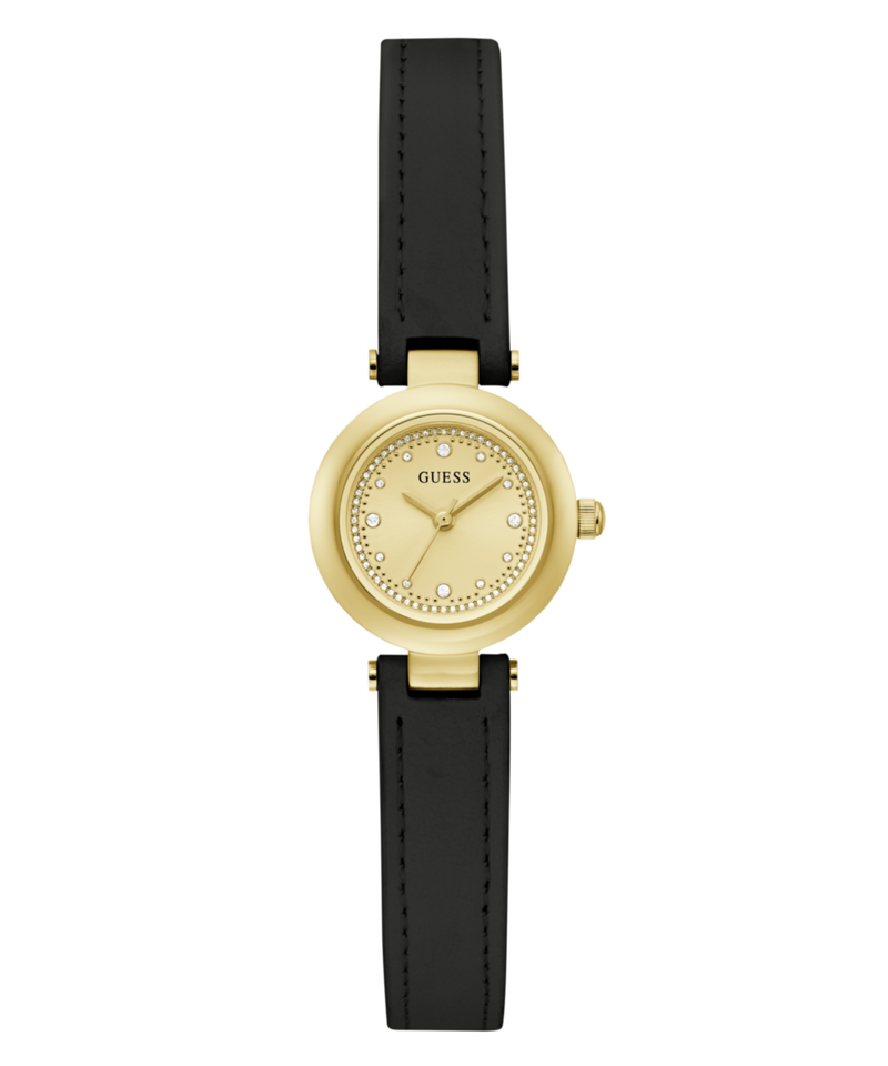Guess Ophelia Leather Champagne Round Dial Quartz Analog Women Watch Watch Guess