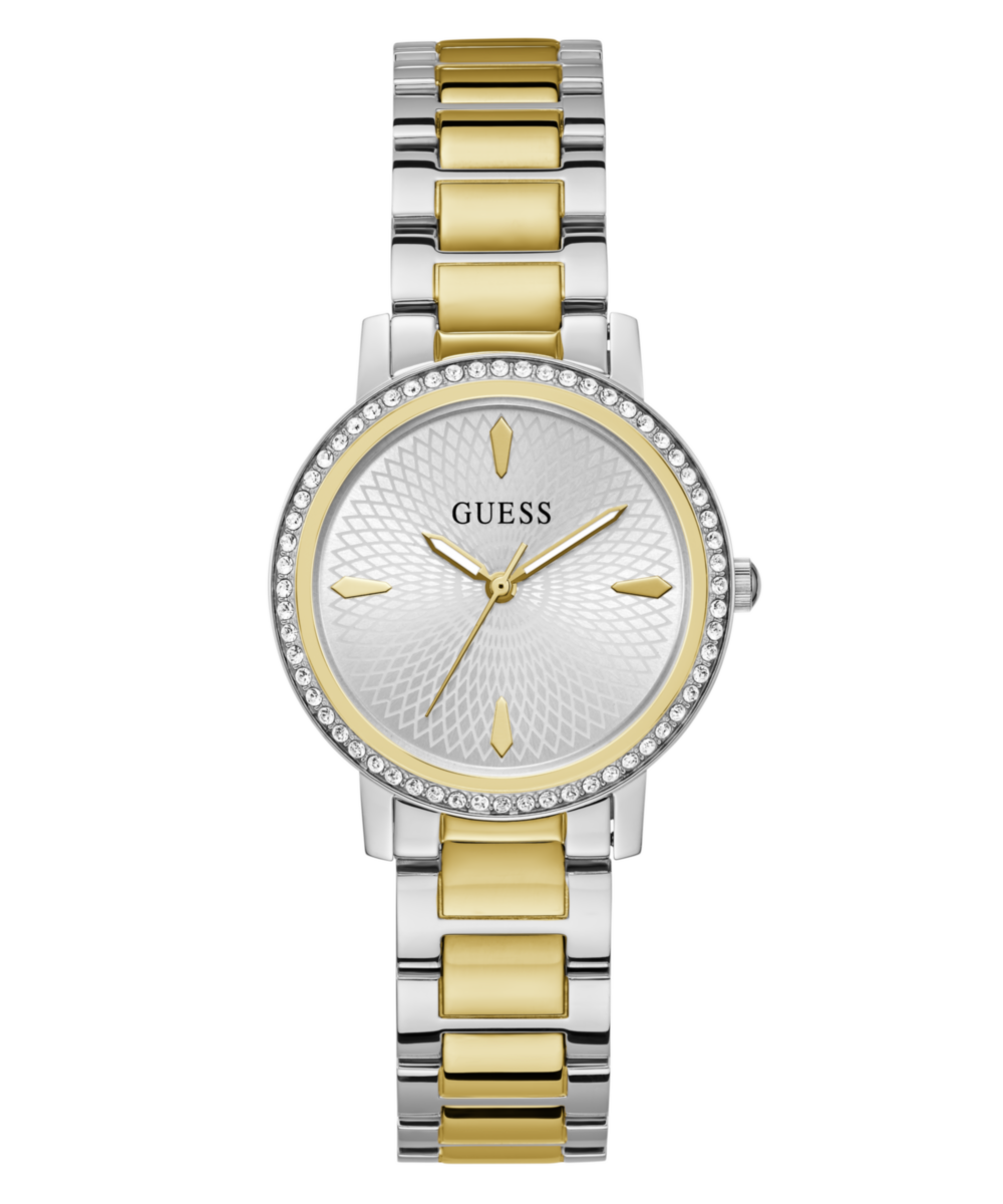 Guess Spiral Silver Tone Round Dial Quartz Analog Women Watch
