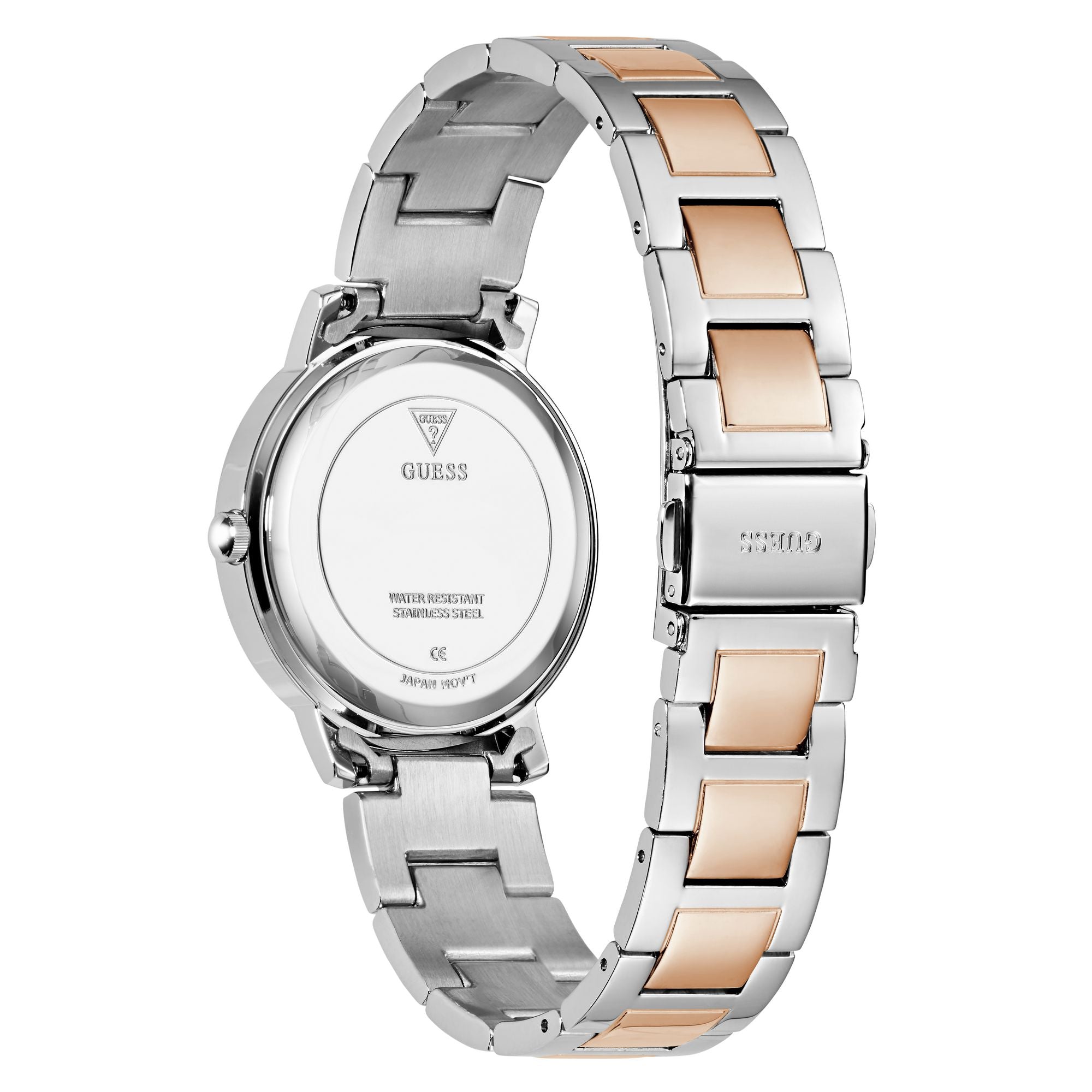 Guess Spiral Silver Tone Round Dial Quartz Analog Women Watch