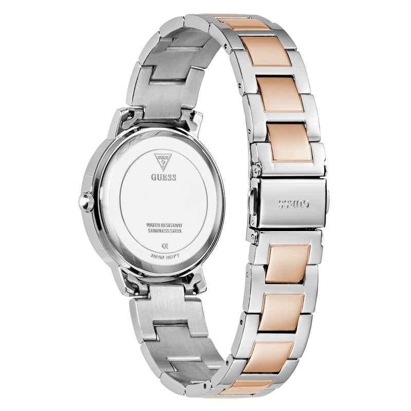 Guess Spiral Silver Tone Round Dial Quartz Analog Women Watch Watch Guess
