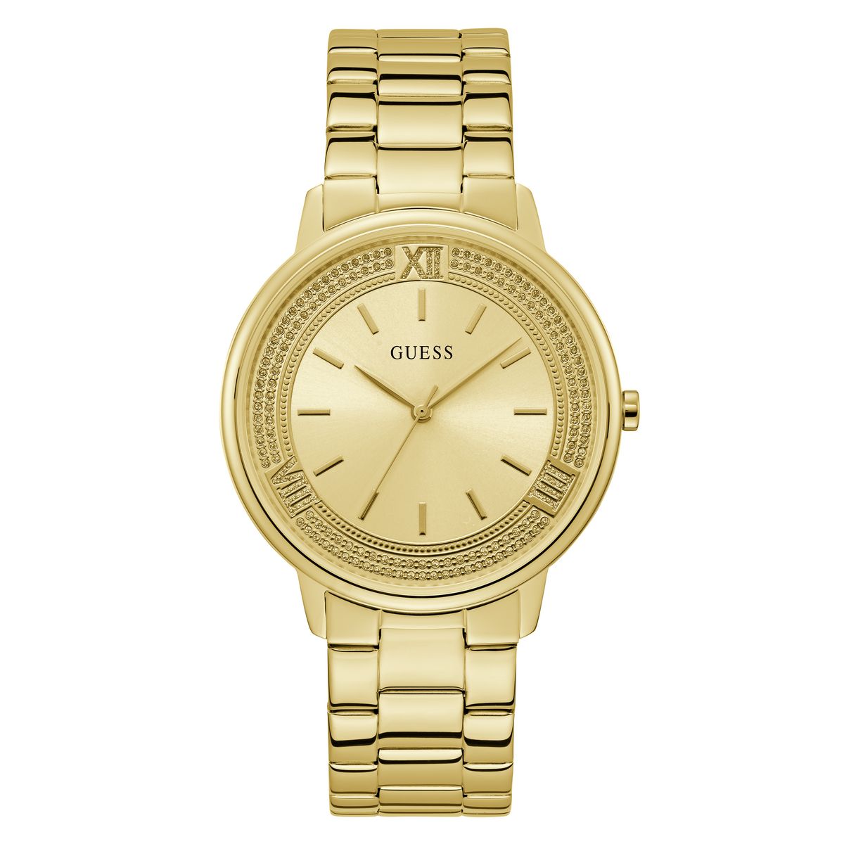 Guess Hollywood Champagne Round Dial Quartz Analog Women Watch