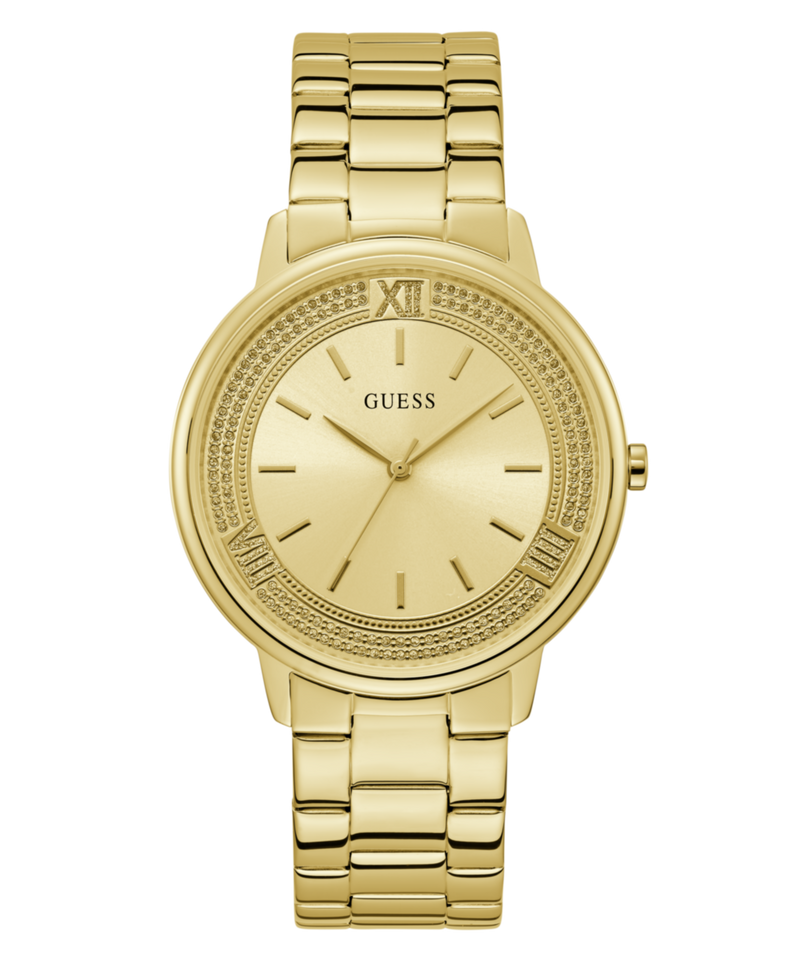 Guess Hollywood Champagne Round Dial Quartz Analog Women Watch Watch Guess