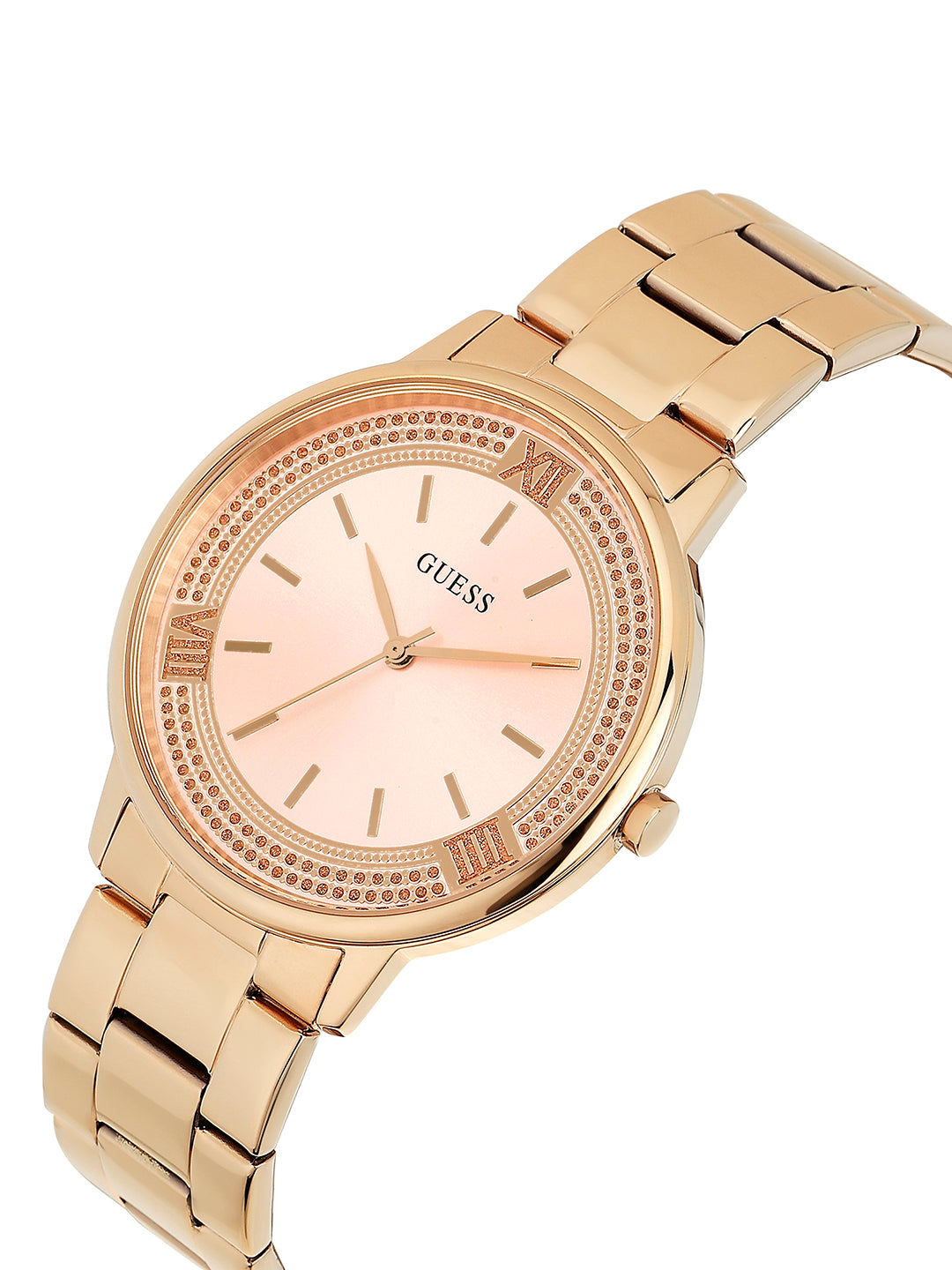 Guess Hollywood Pink Round Dial Quartz Analog Women Watch U1406L3M At JUST WATCHES