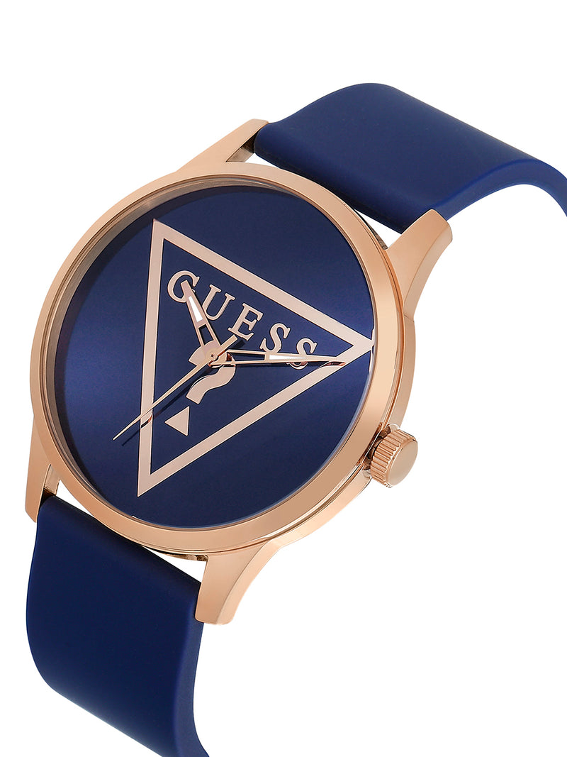 Guess Tri Craze Blue Round Dial Quartz Analog Men Watch Watch Guess