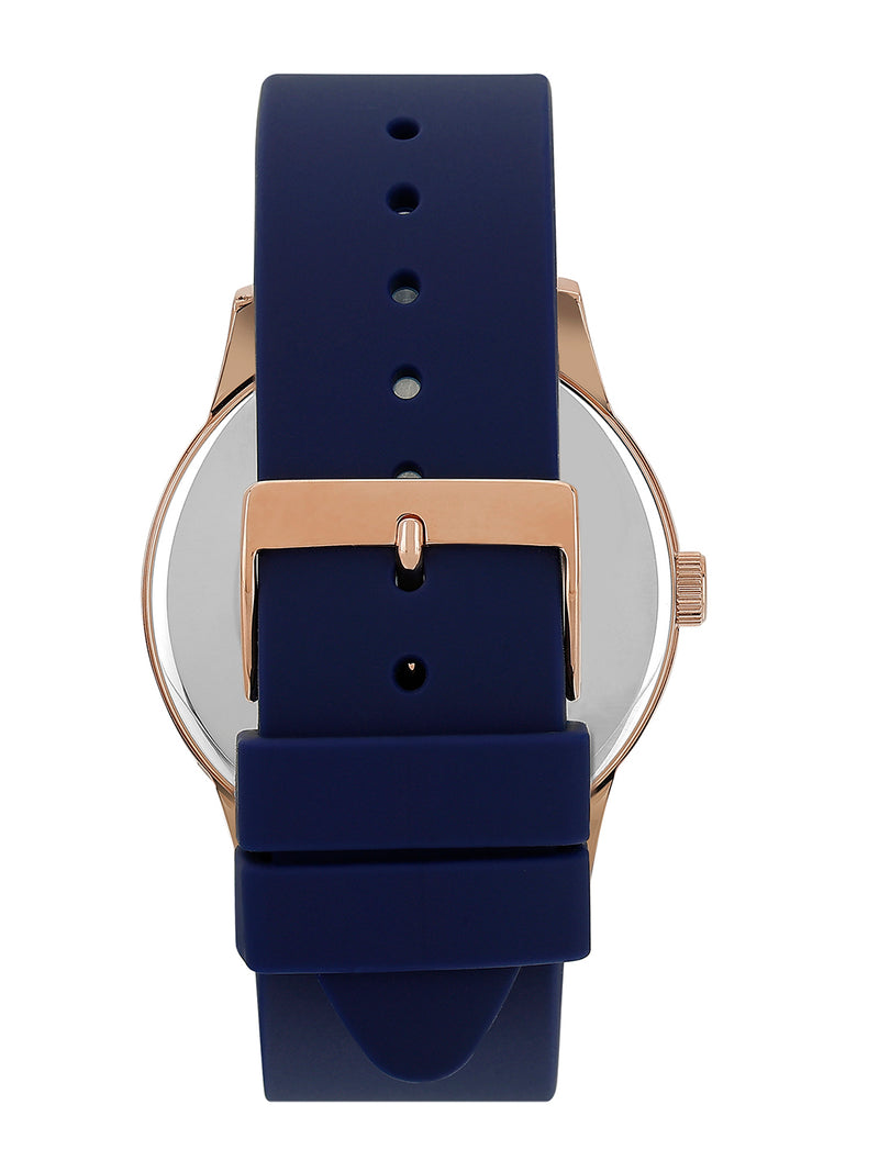 Guess Tri Craze Blue Round Dial Quartz Analog Men Watch Watch Guess