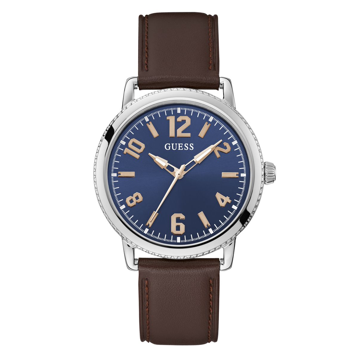 Guess Standard Blue Round Dial Quartz Analog Men Watch Watch Guess