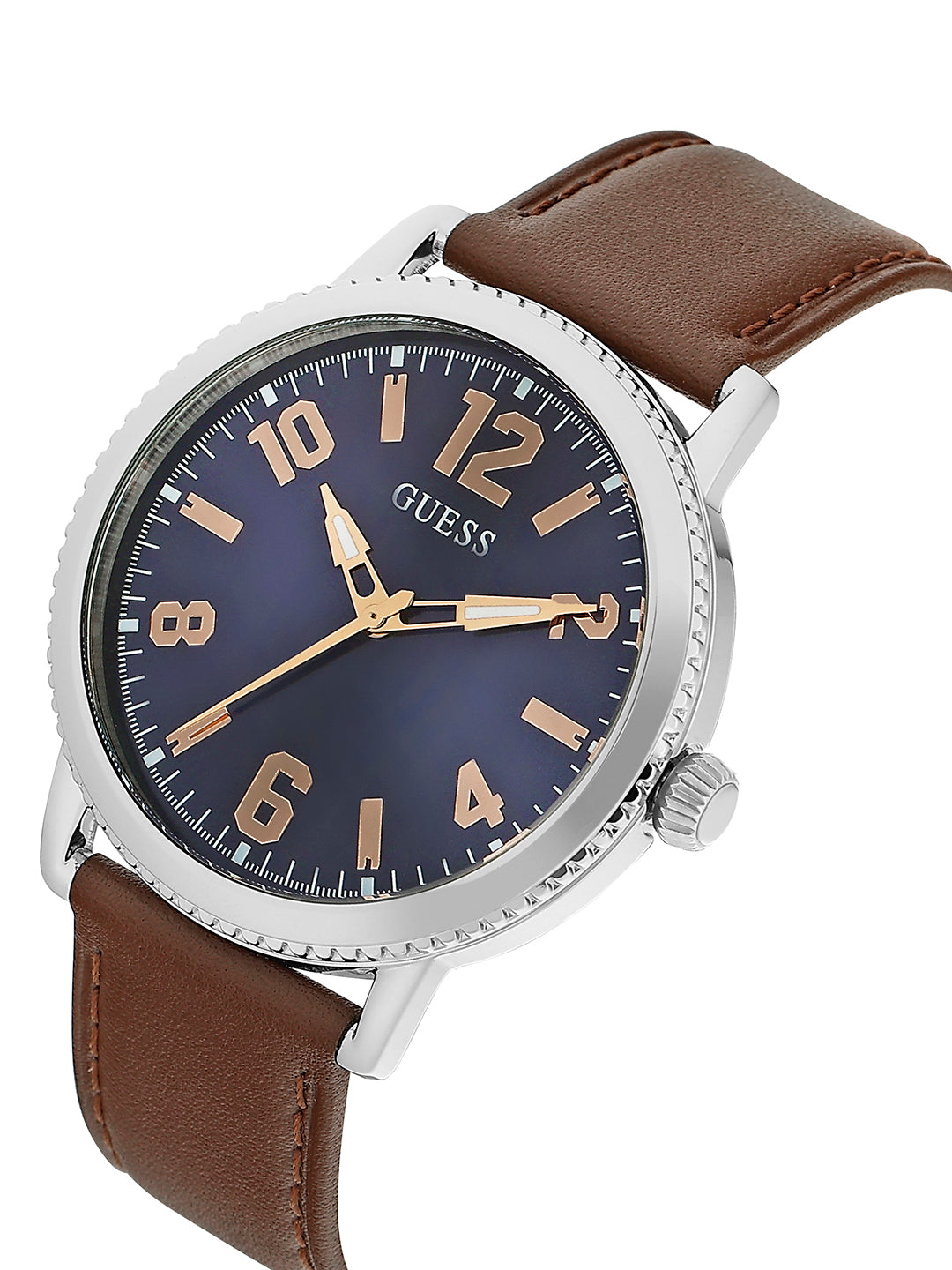 Guess Standard Blue Round Dial Quartz Analog Men Watch Watch Guess