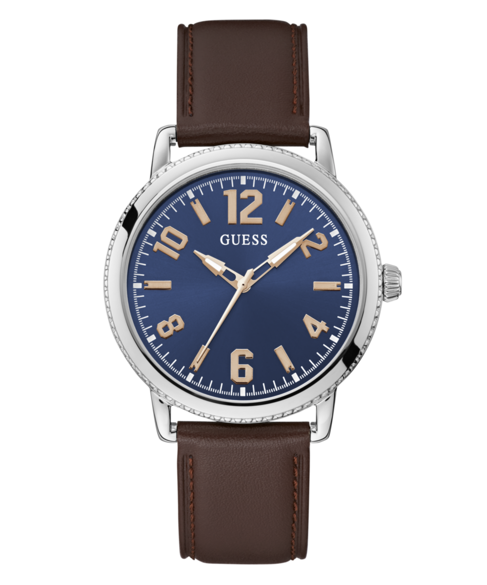 Guess Standard Blue Round Dial Quartz Analog Men Watch Watch Guess