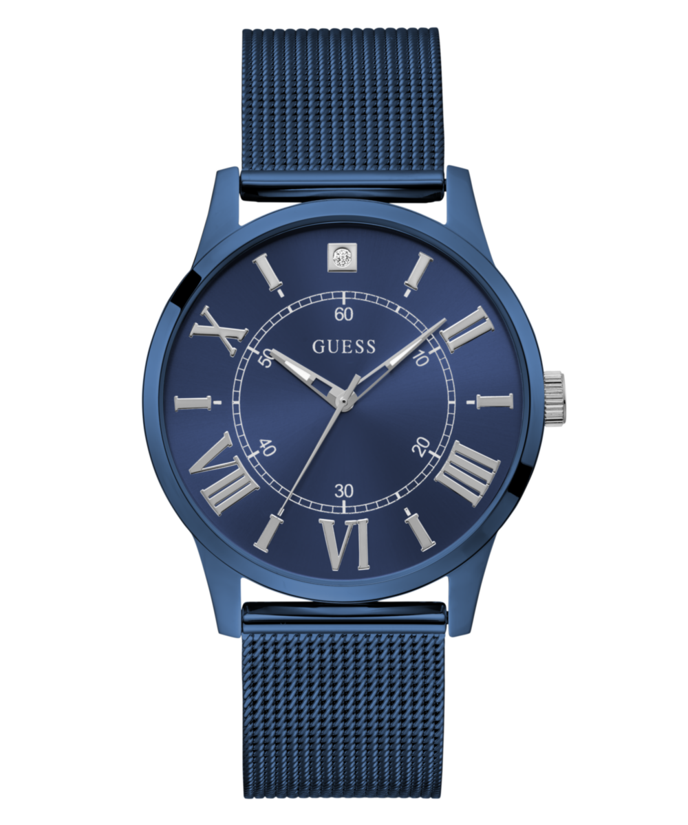 Guess Briefcase Blue Round Dial Quartz Analog Men Watch