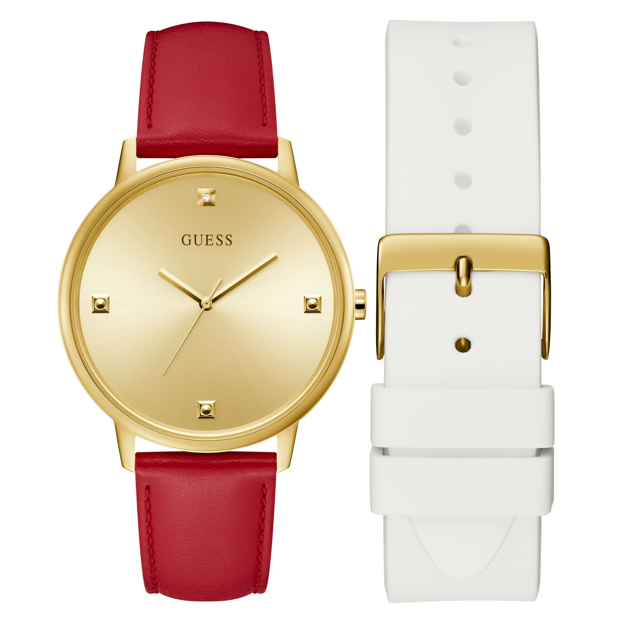 Guess Gbs Radiate Champagne Round Dial Quartz Analog Women Watch Watch Guess