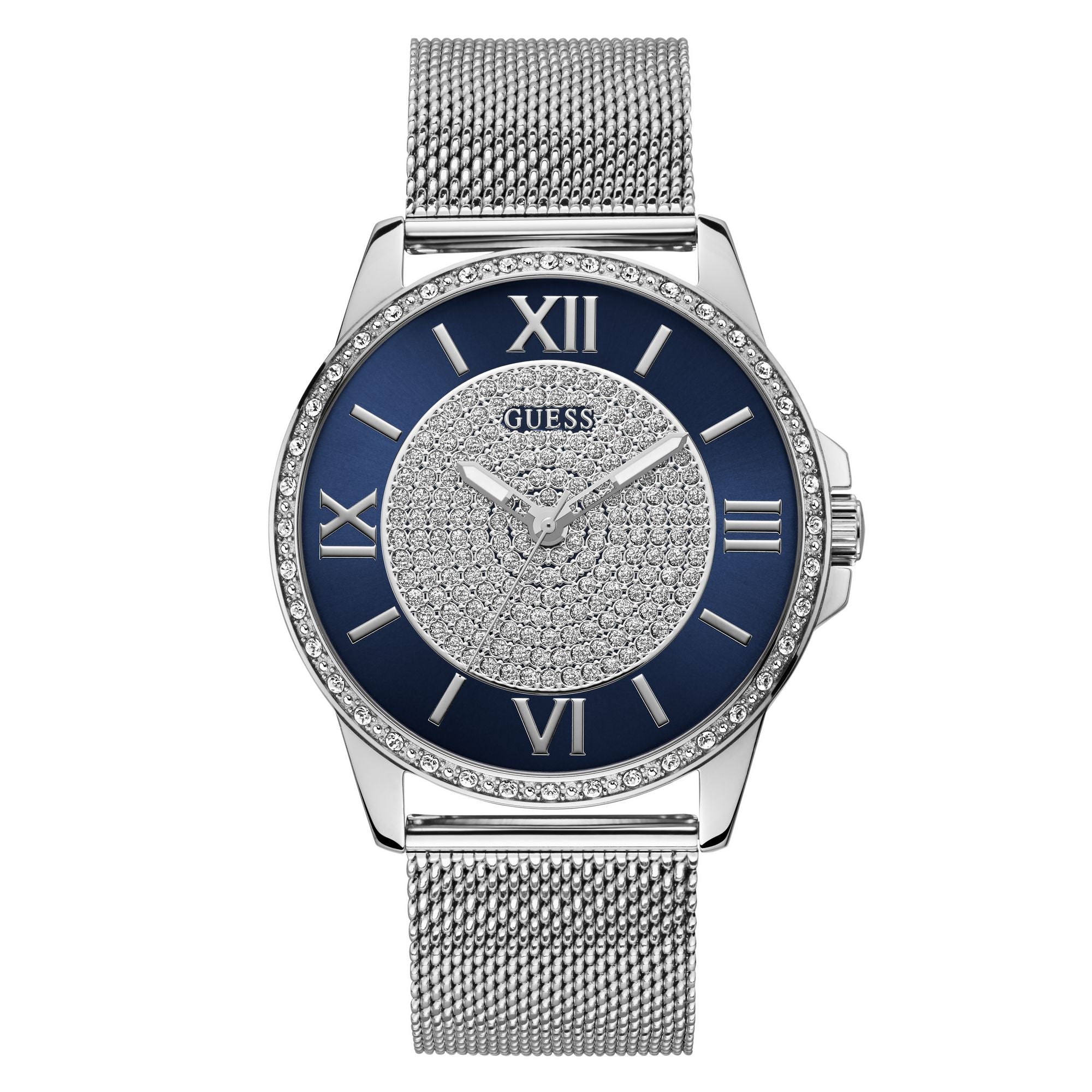 Guess Breaker Blue Round Dial Quartz Analog Men Watch