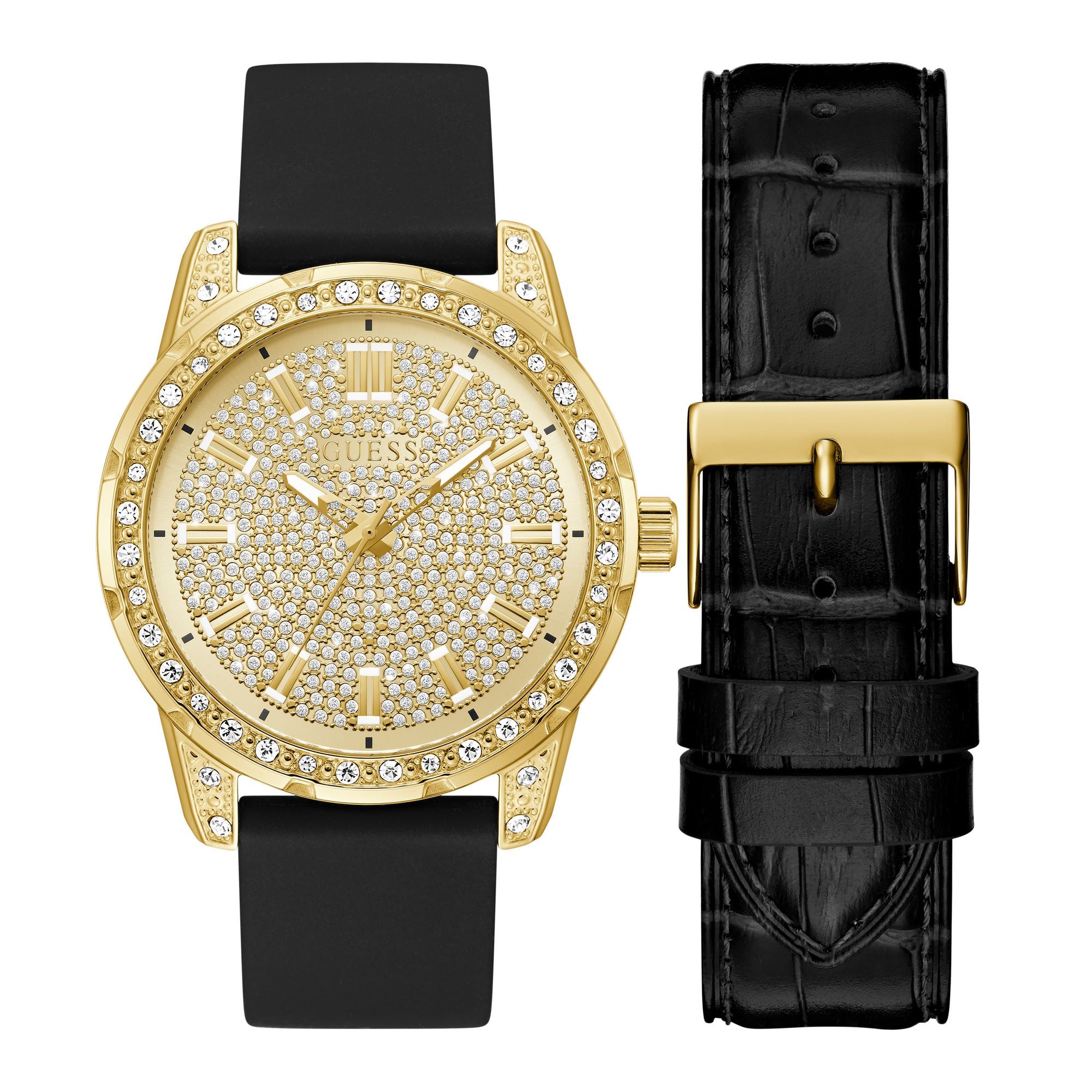 Guess Gbs Demand Champagne Round Dial Quartz Analog Men Watch Watch Guess