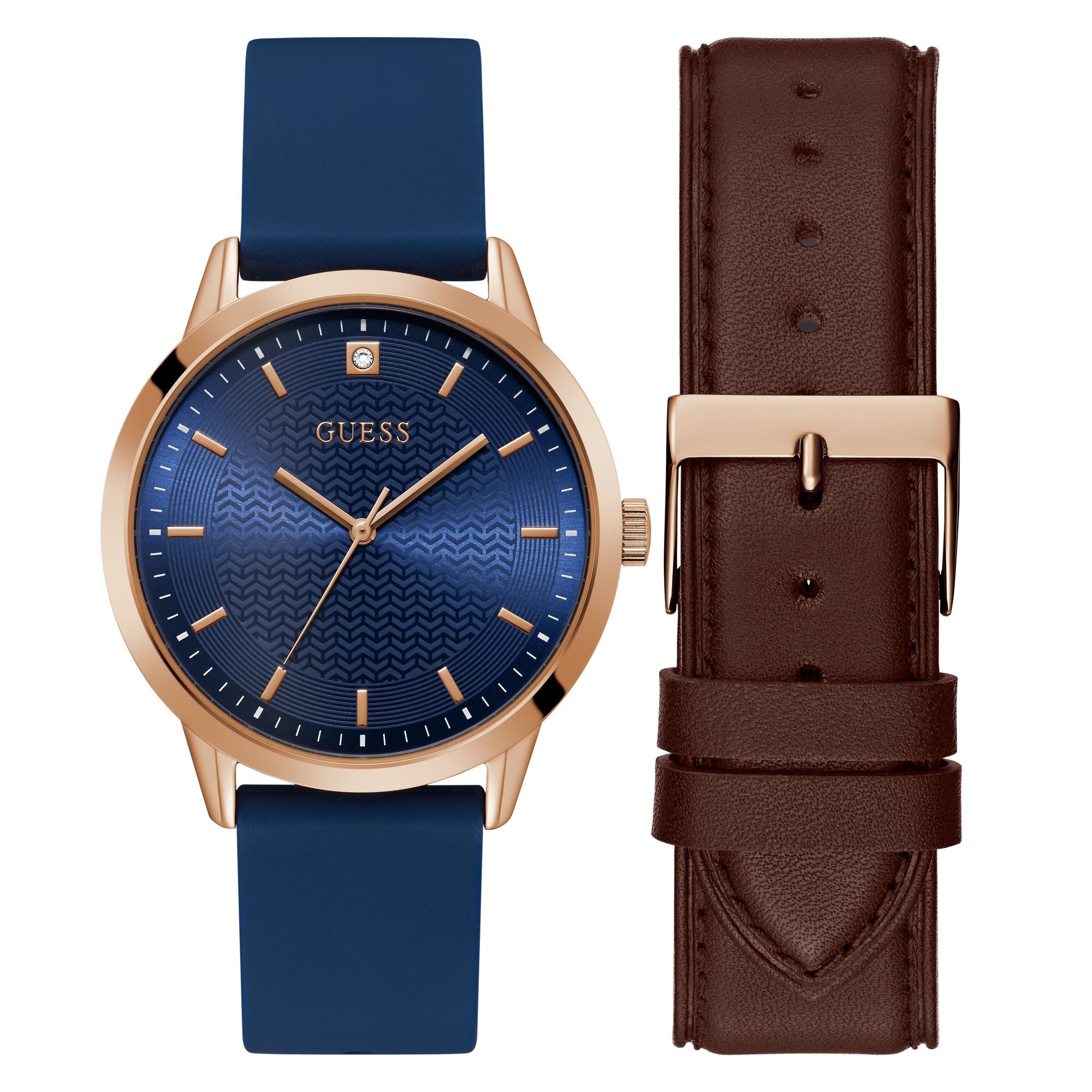 Guess Gbs Proxy Blue Round Dial Quartz Analog Men Watch