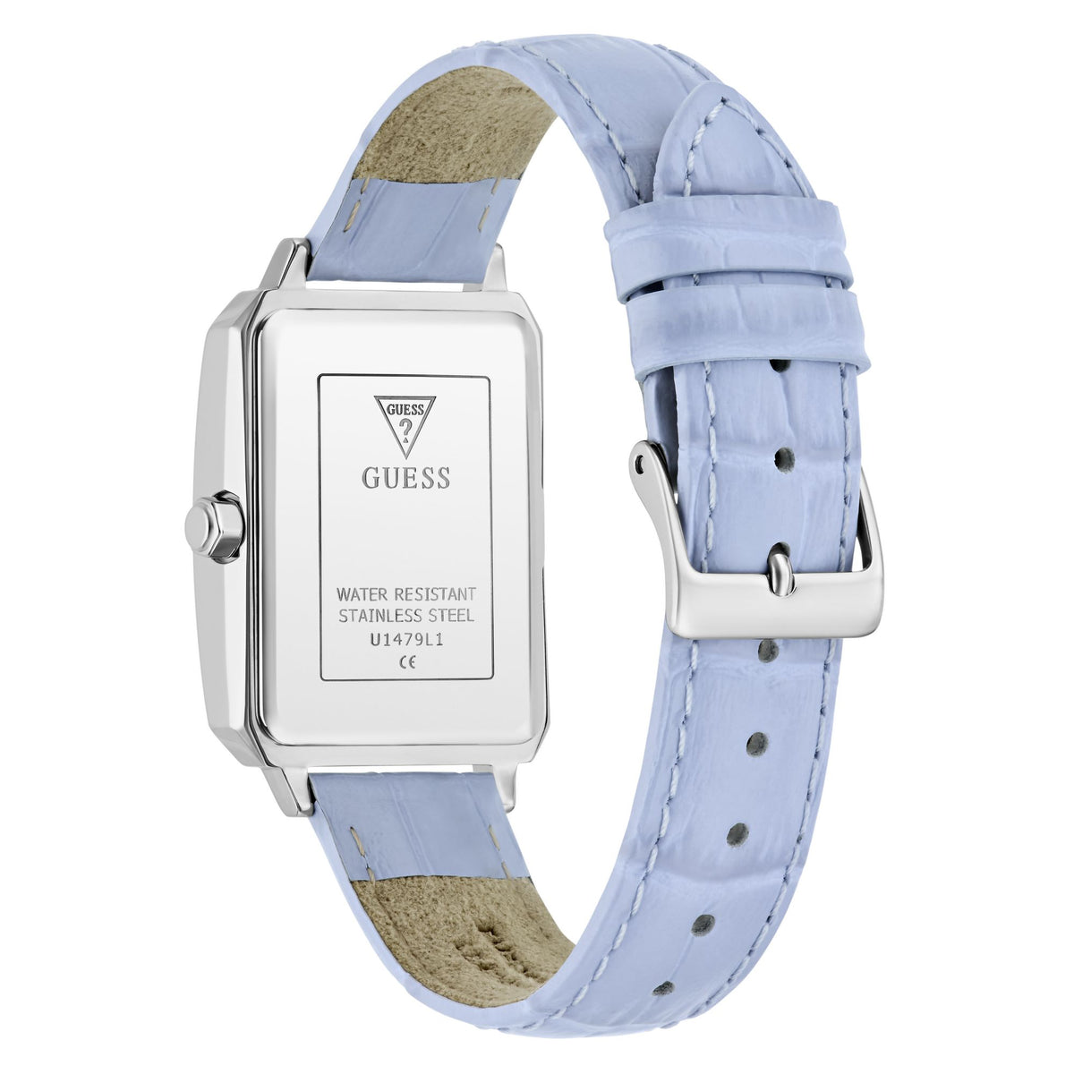 Guess Rectangle 29mm White Dial Analog Women Watch - U1479L1M