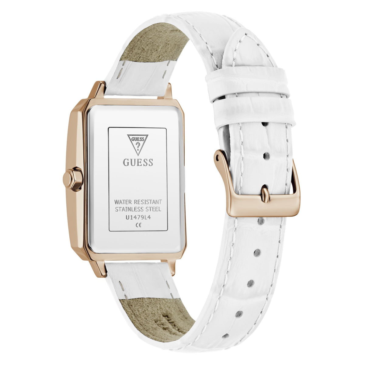 Guess Rectangle 29mm White Dial Analog Women Watch - U1479L4M