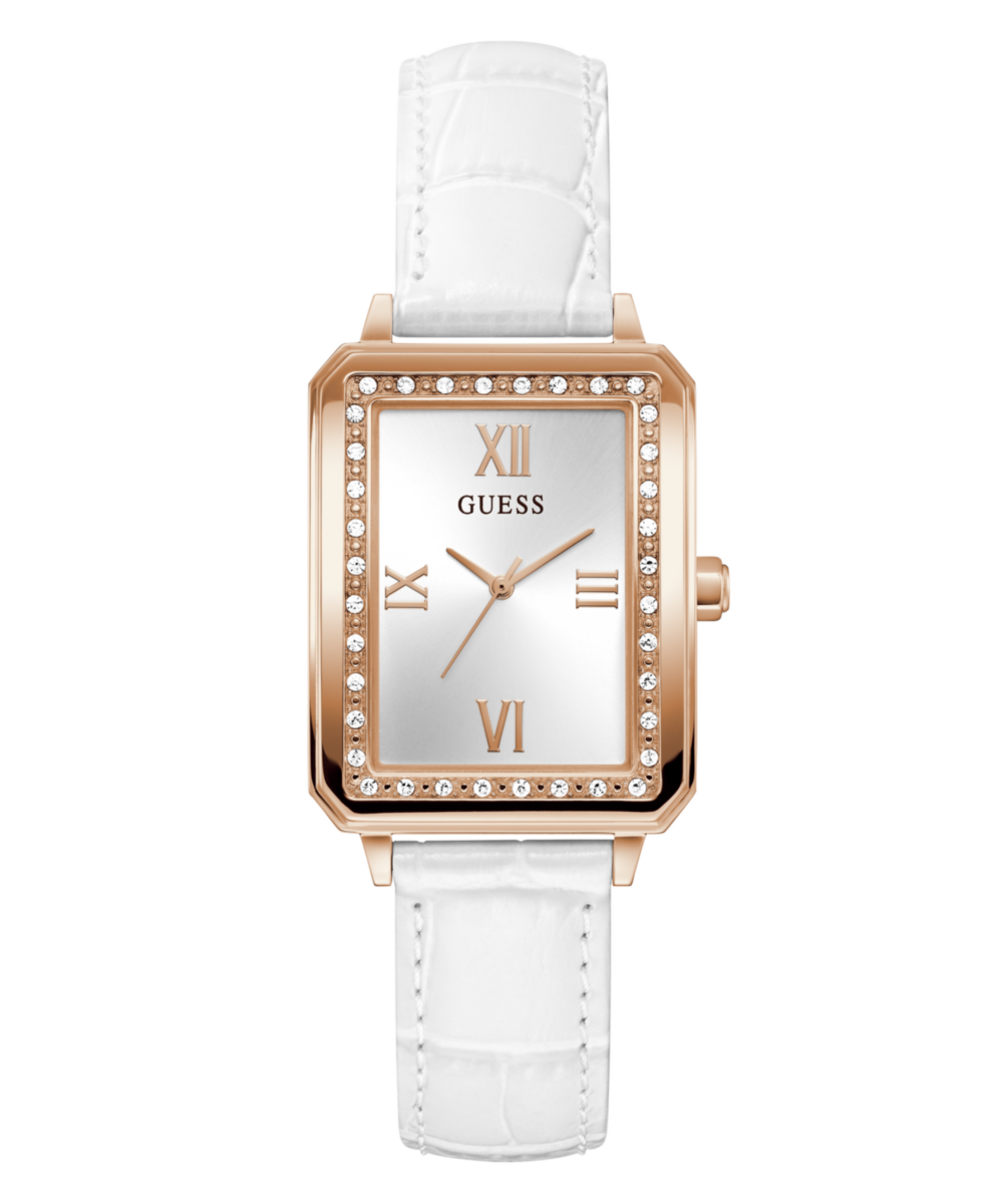 Guess Rectangle 29mm White Dial Analog Women Watch - U1479L4M