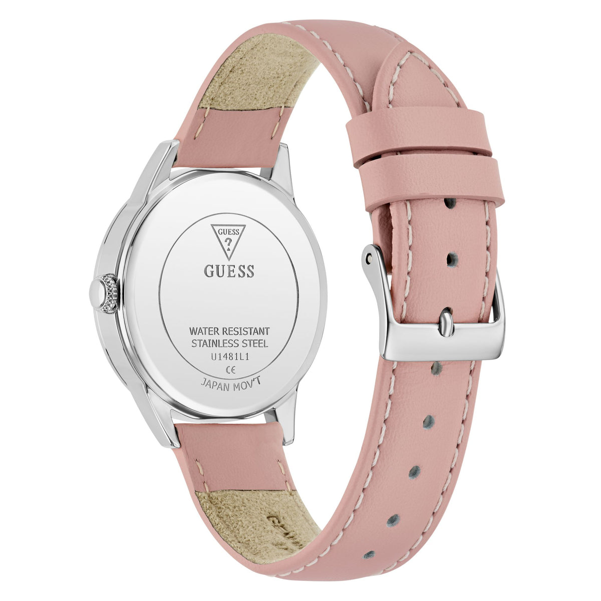 Guess Round 34mm White Dial Analog Women Watch - U1481L1M