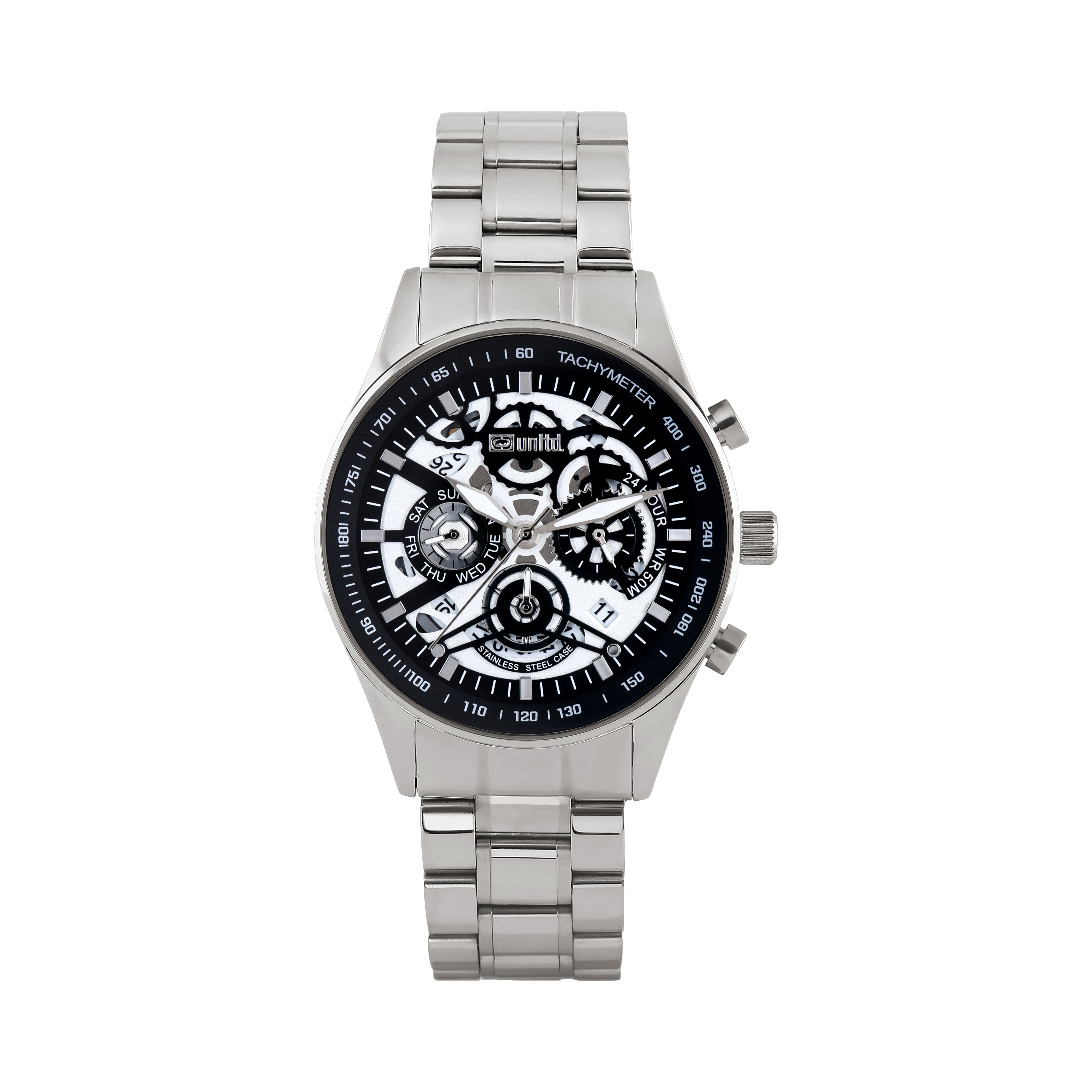 Unltd. By Timex Group Silver Round Dial Quartz Analog Men Watch Watch Unltd.
