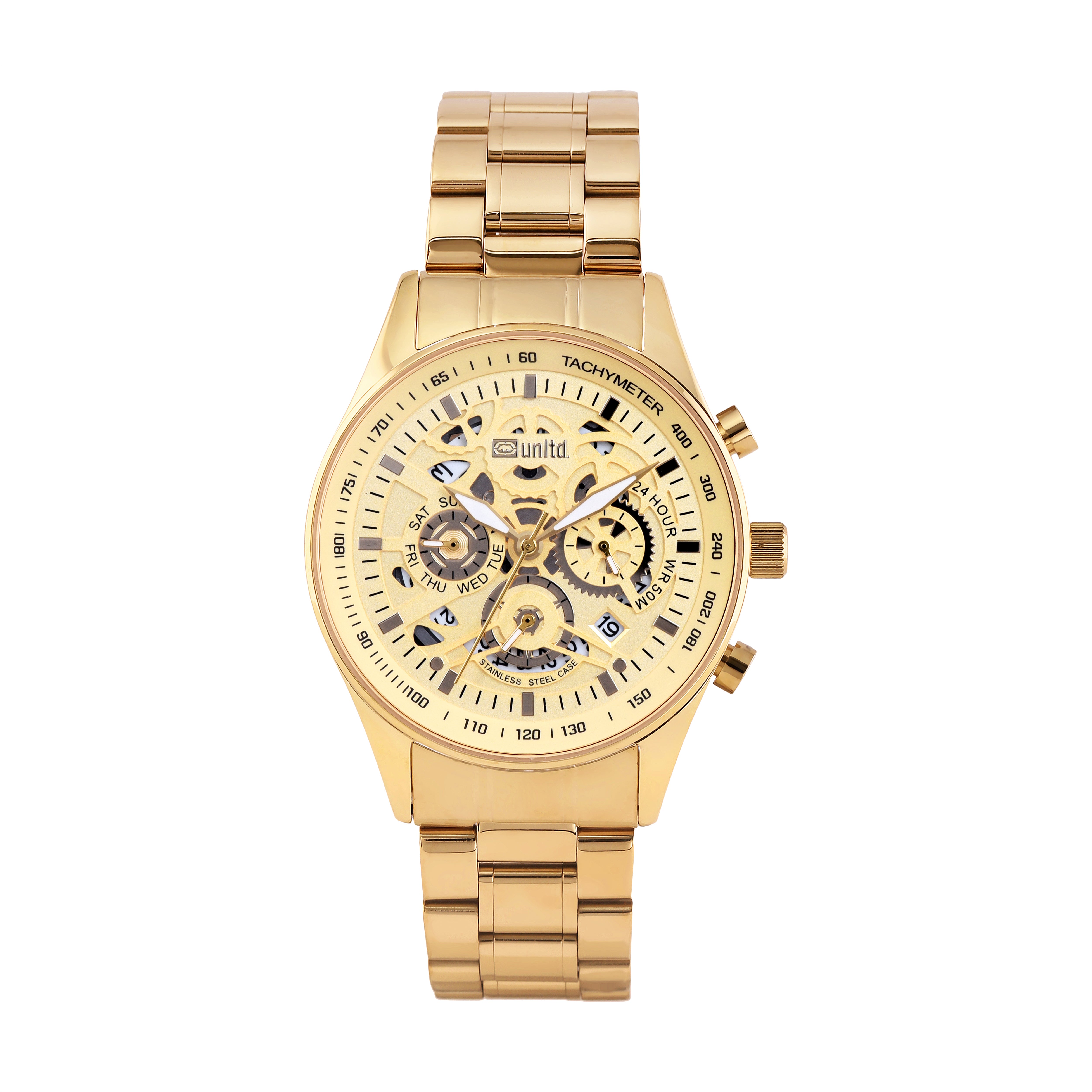 Unltd. By Timex Group Gold Round Dial Quartz Analog Men Watch