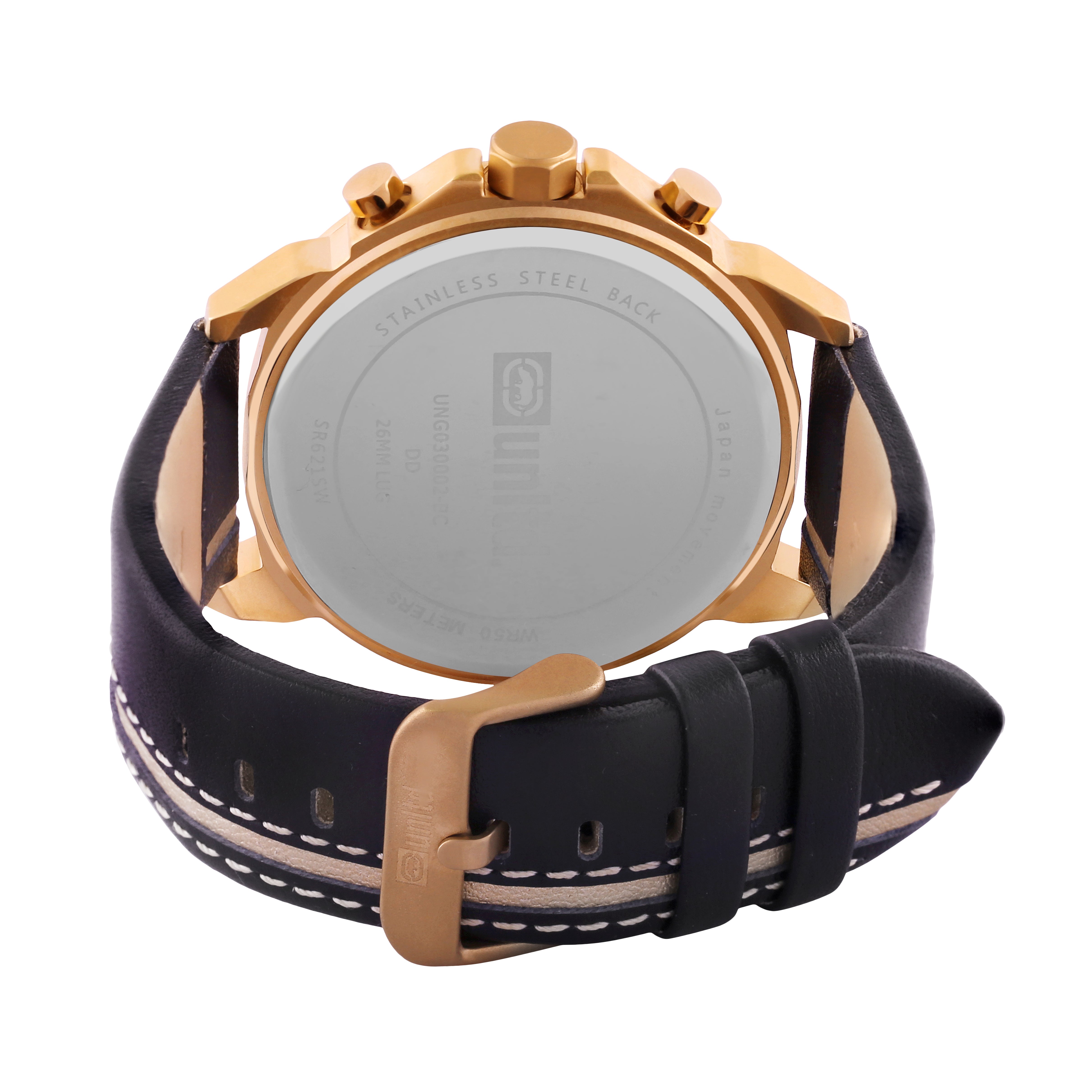 Unltd. By Timex Group Leather Black Round Dial Quartz Analog Men Watch Watch Unltd.