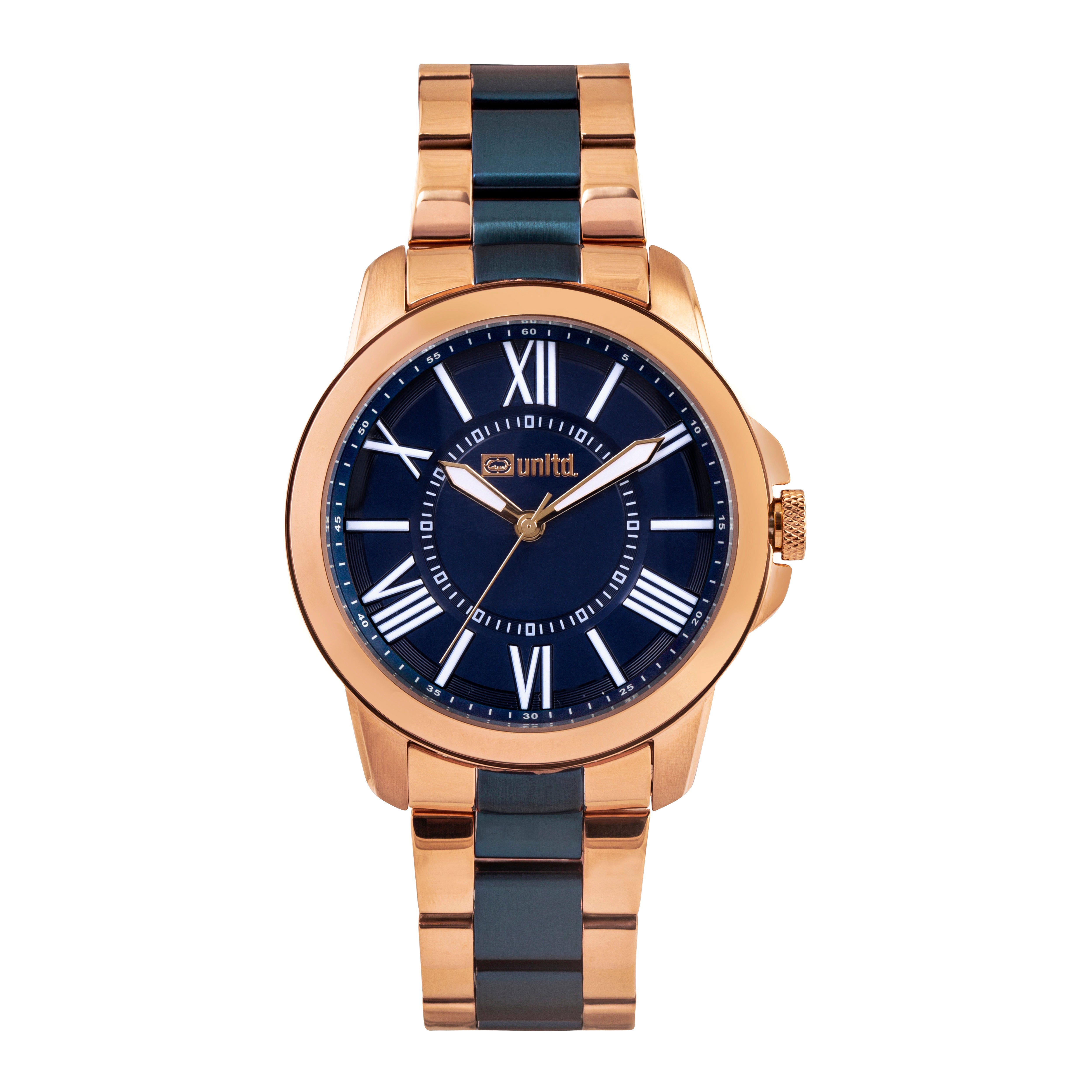 Unltd. By Timex Group Blue Round Dial Quartz Analog Men Watch