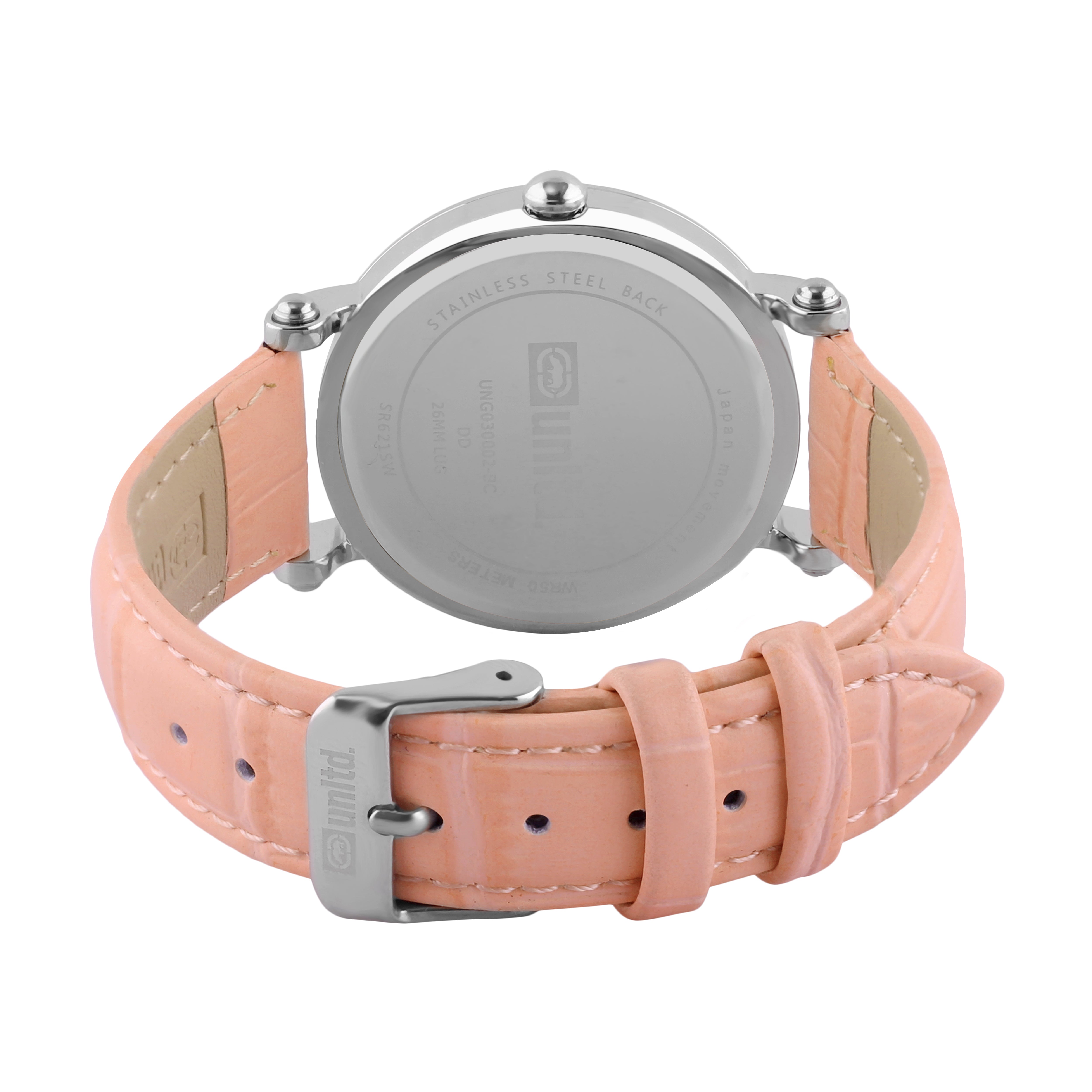 Unltd. By Timex Group Leather Pink Round Dial Quartz Analog Women Watch Watch Unltd.