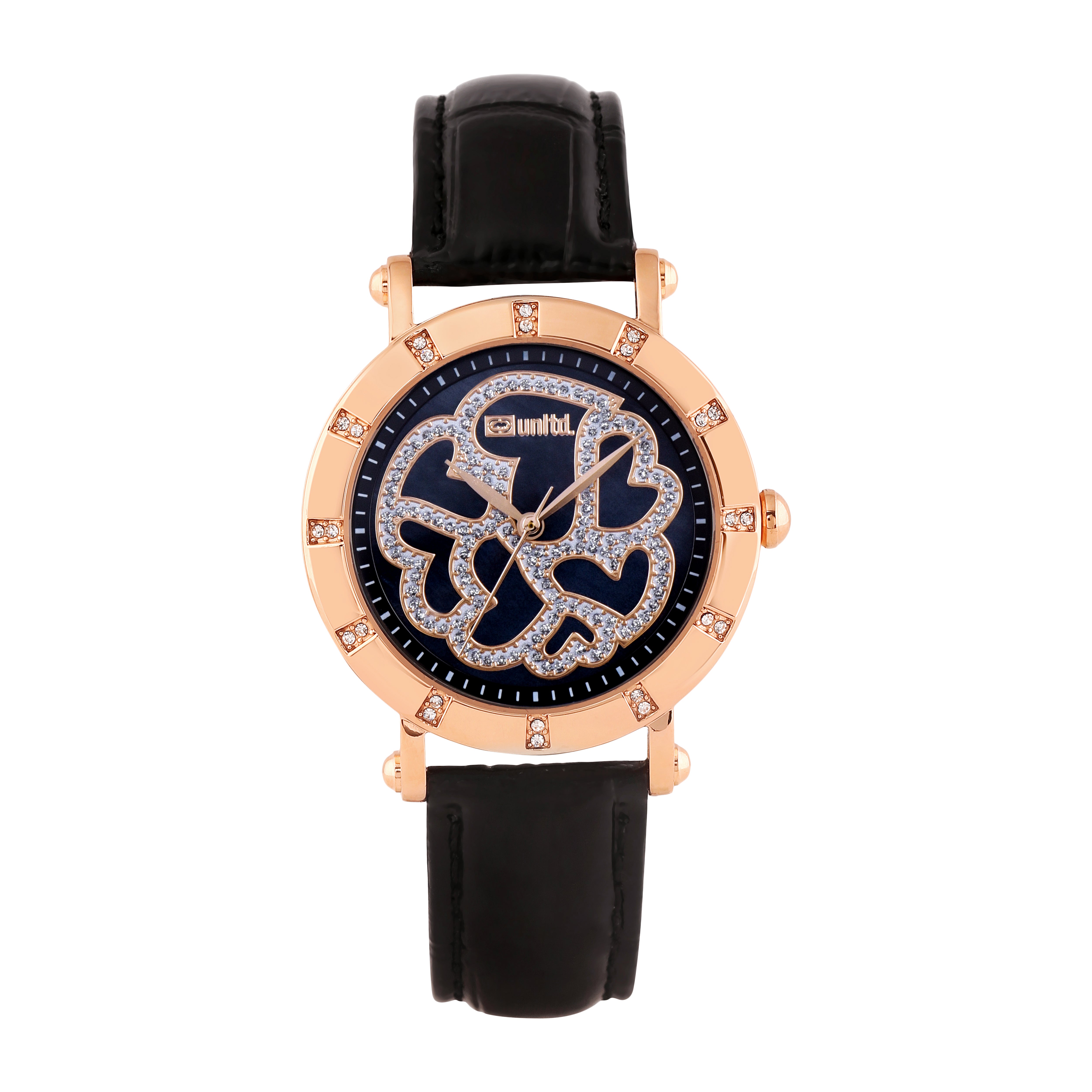 Unltd. By Timex Group Leather Black Round Dial Quartz Analog Women Watch Watch Unltd.