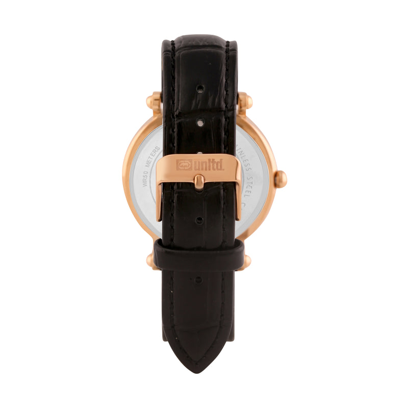 Unltd. By Timex Group Leather Black Round Dial Quartz Analog Women Watch Watch Unltd.
