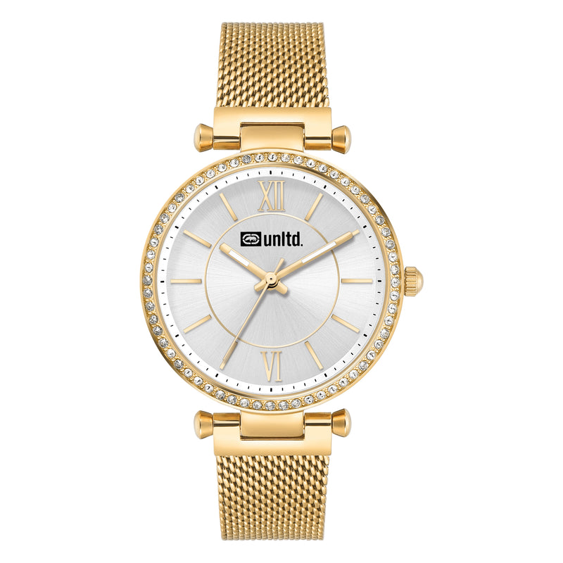 Unltd. By Timex Group Silver Round Dial Quartz Analog Women Watch Watch Unltd.