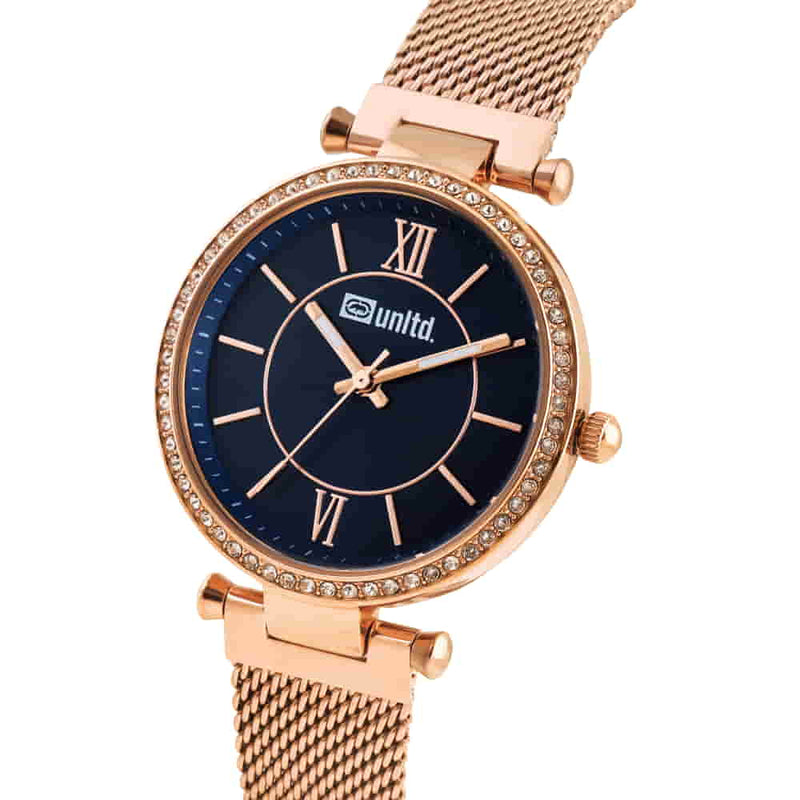 Unltd. By Timex Group Blue Round Dial Quartz Analog Women Watch Watch Unltd.
