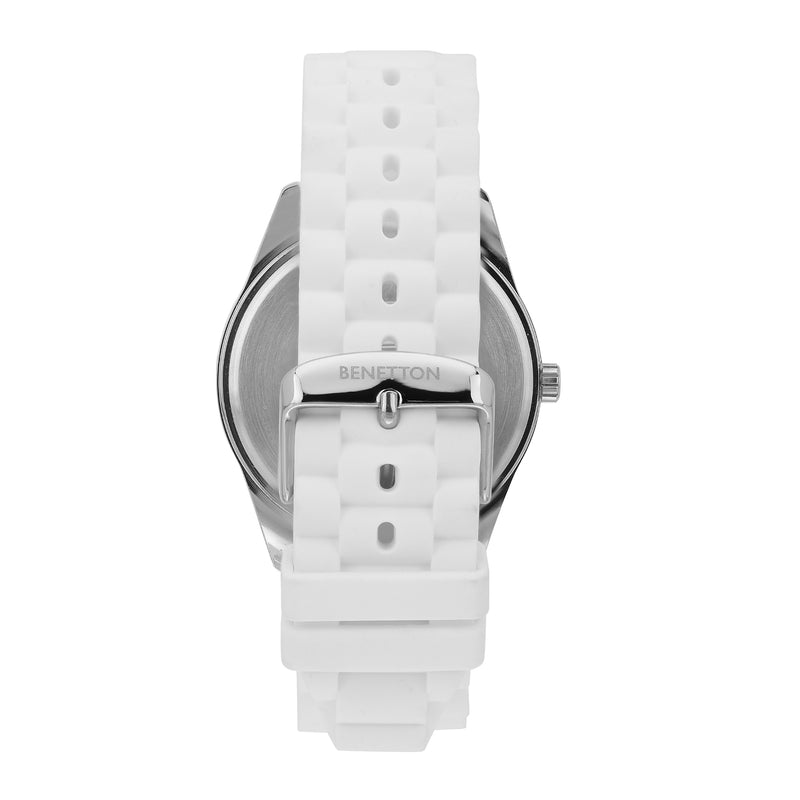 United Colors Of Benetton White Round Dial Quartz Analog Men Watch Watch United Colors Of Benetton