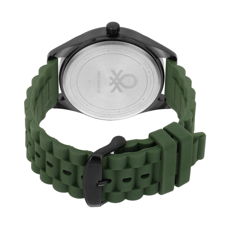 United Colors Of Benetton Olive Green Round Dial Quartz Analog Men Watch Watch United Colors Of Benetton